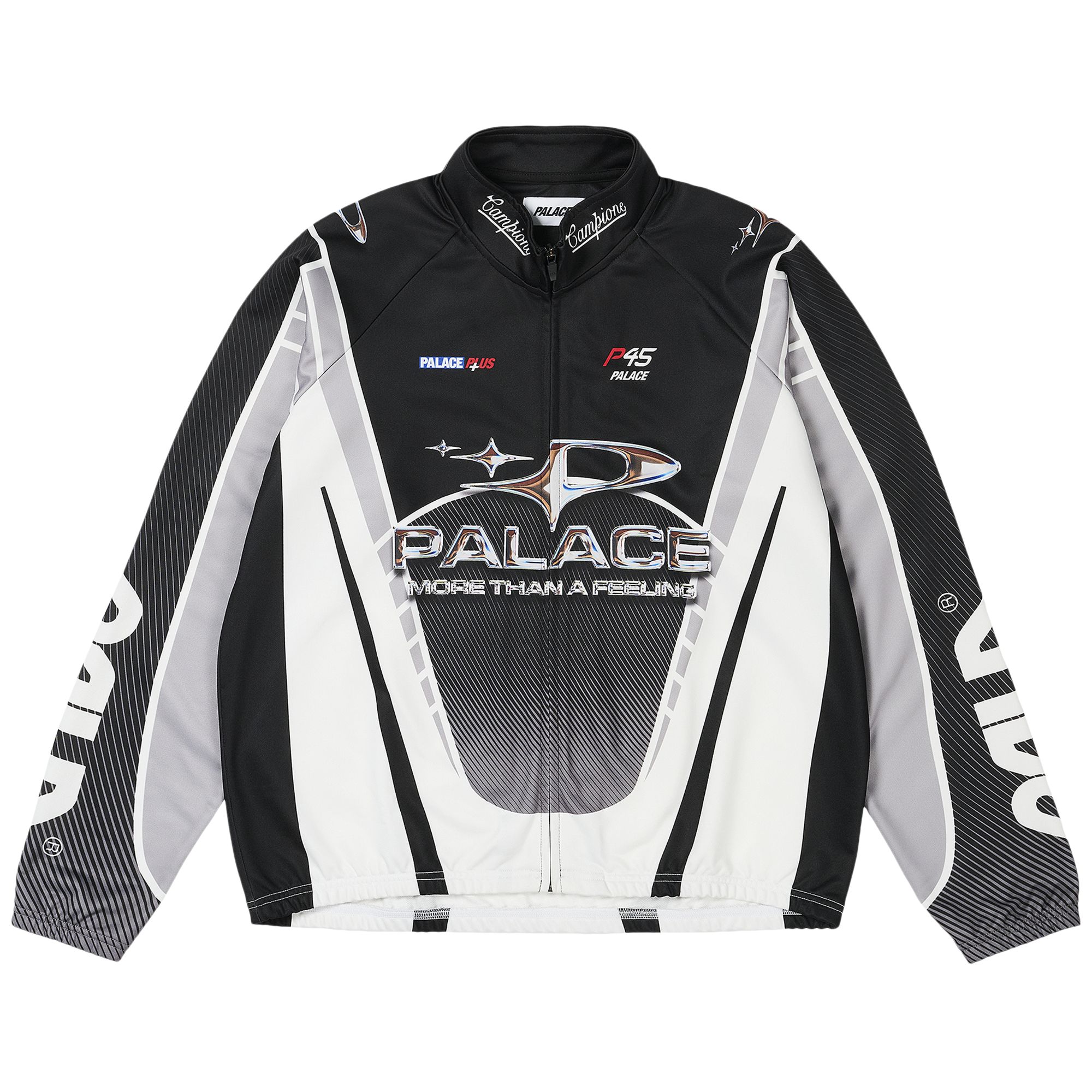 Pre-owned Palace More Than A Cycling Zip Jacket 'black/silver' | Men's Size S
