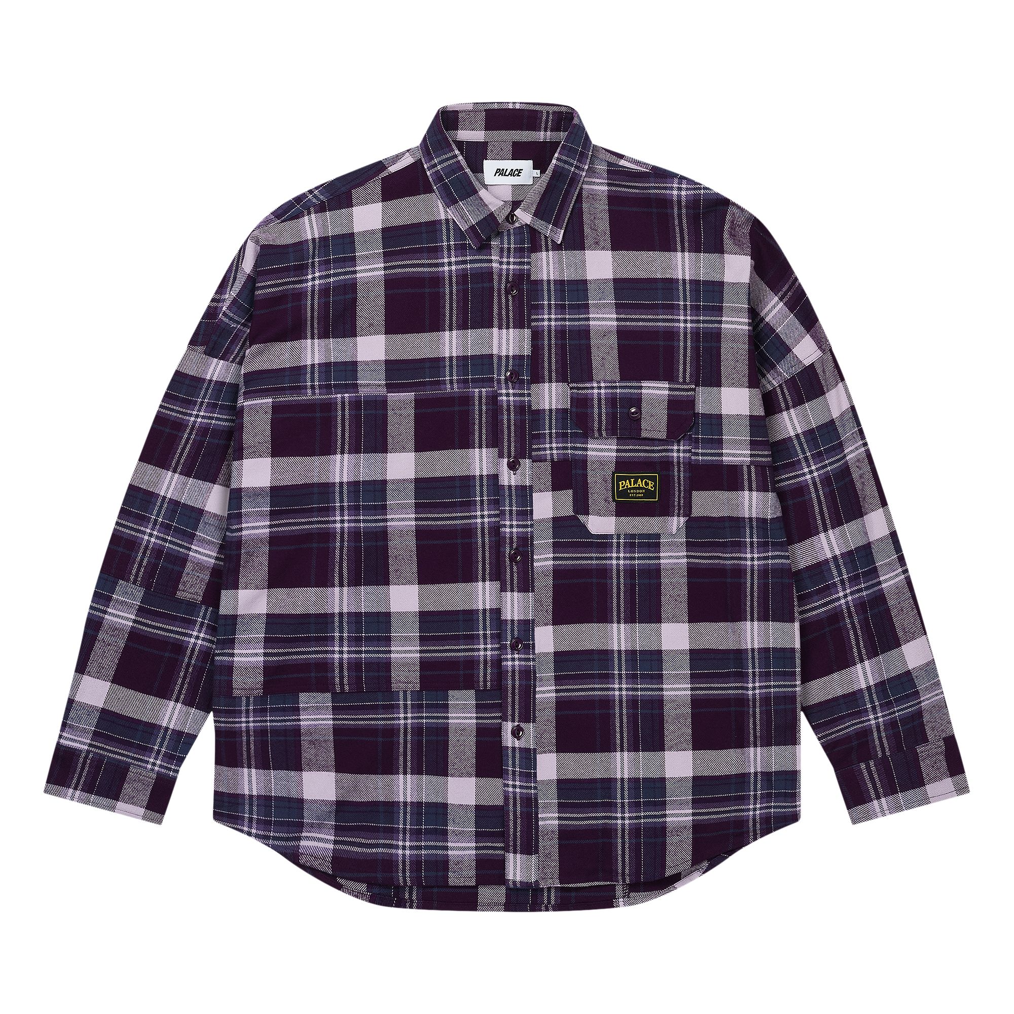 Pre-owned Palace Lumber Yak Patch Overshirt 'purple' | Men's Size M