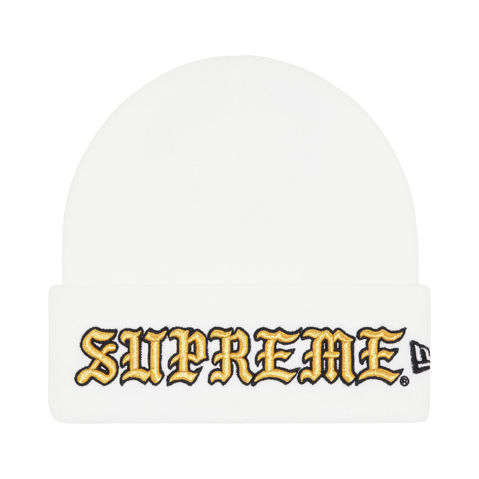 Pre-owned Supreme New Era Old English Beanie 'white' | Men's Size Onesize