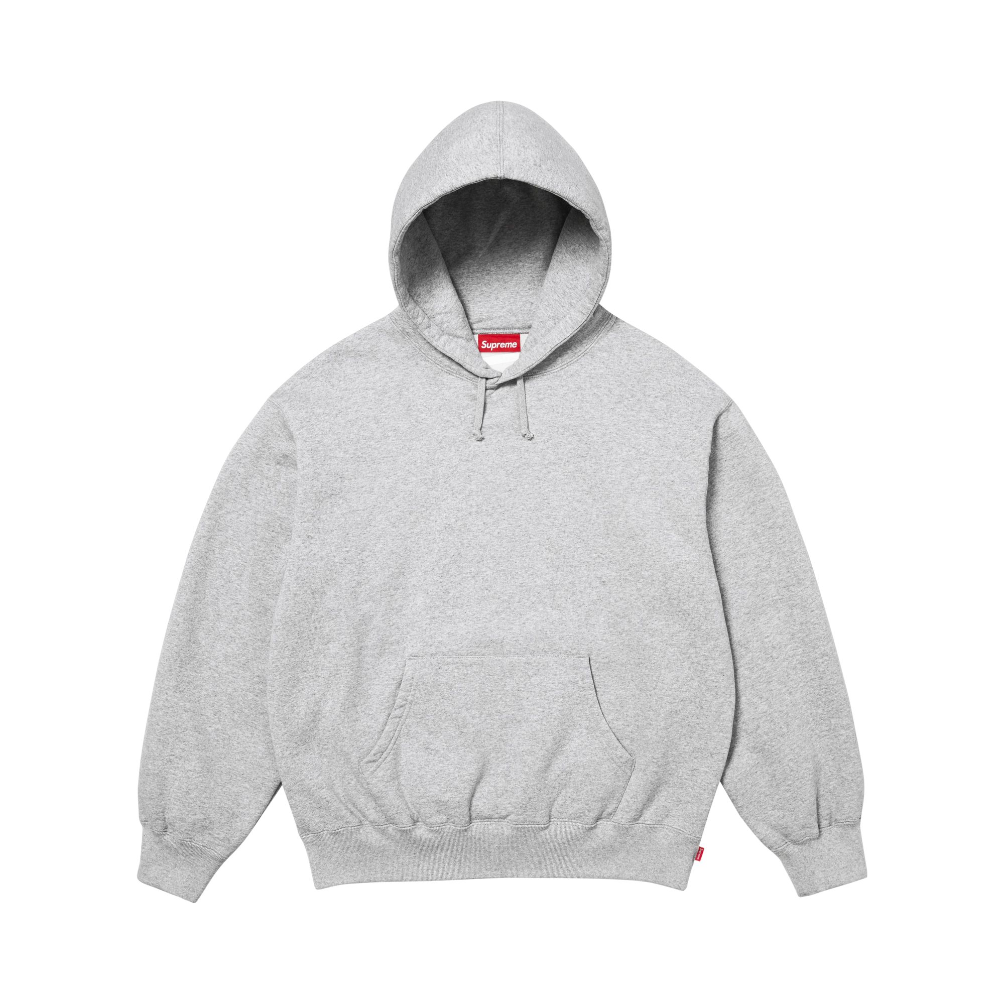 Pre-owned Supreme Satin Appliqué Hooded Sweatshirt 'heather Grey' | Men's Size L In Gray