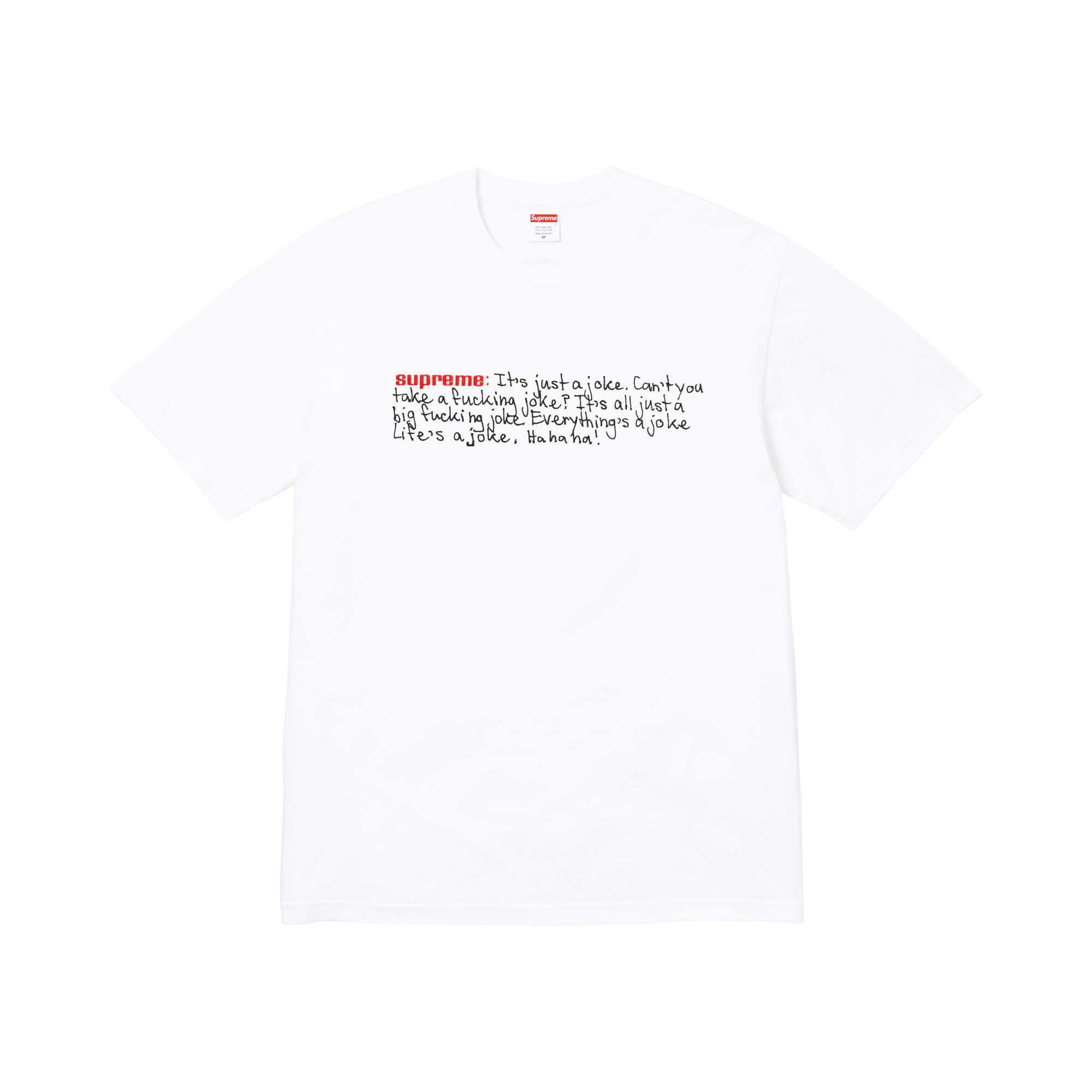 Pre-owned Supreme Joke Tee 'white' | Men's Size S