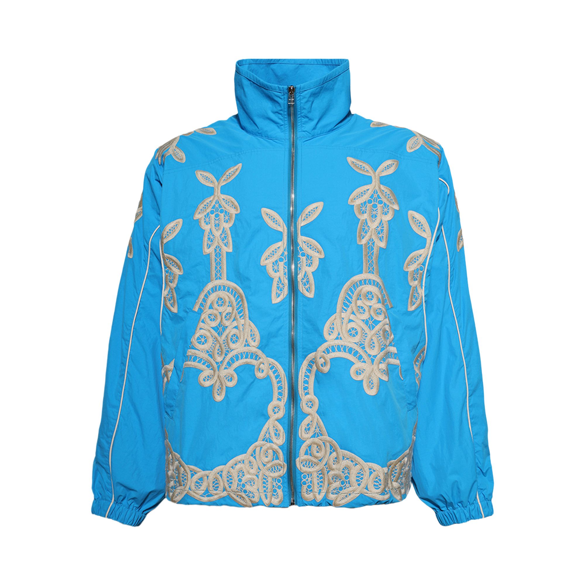 Pre-owned Bluemarble Turquoise Embroidered Track Jacket 'blue' | Men's Size Xl