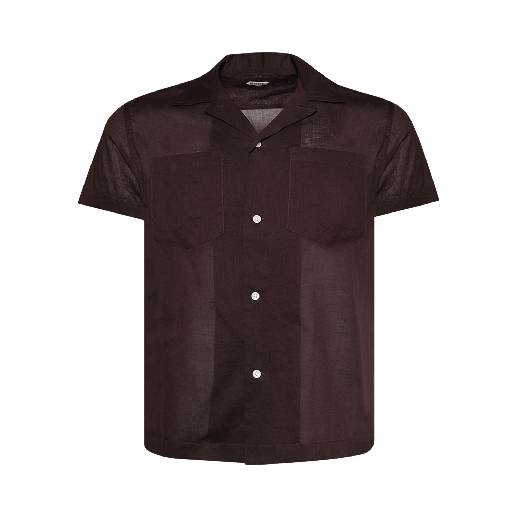 BODE Pre-owned Voile Short Sleeve Shirt 'brown' | Men's Size L