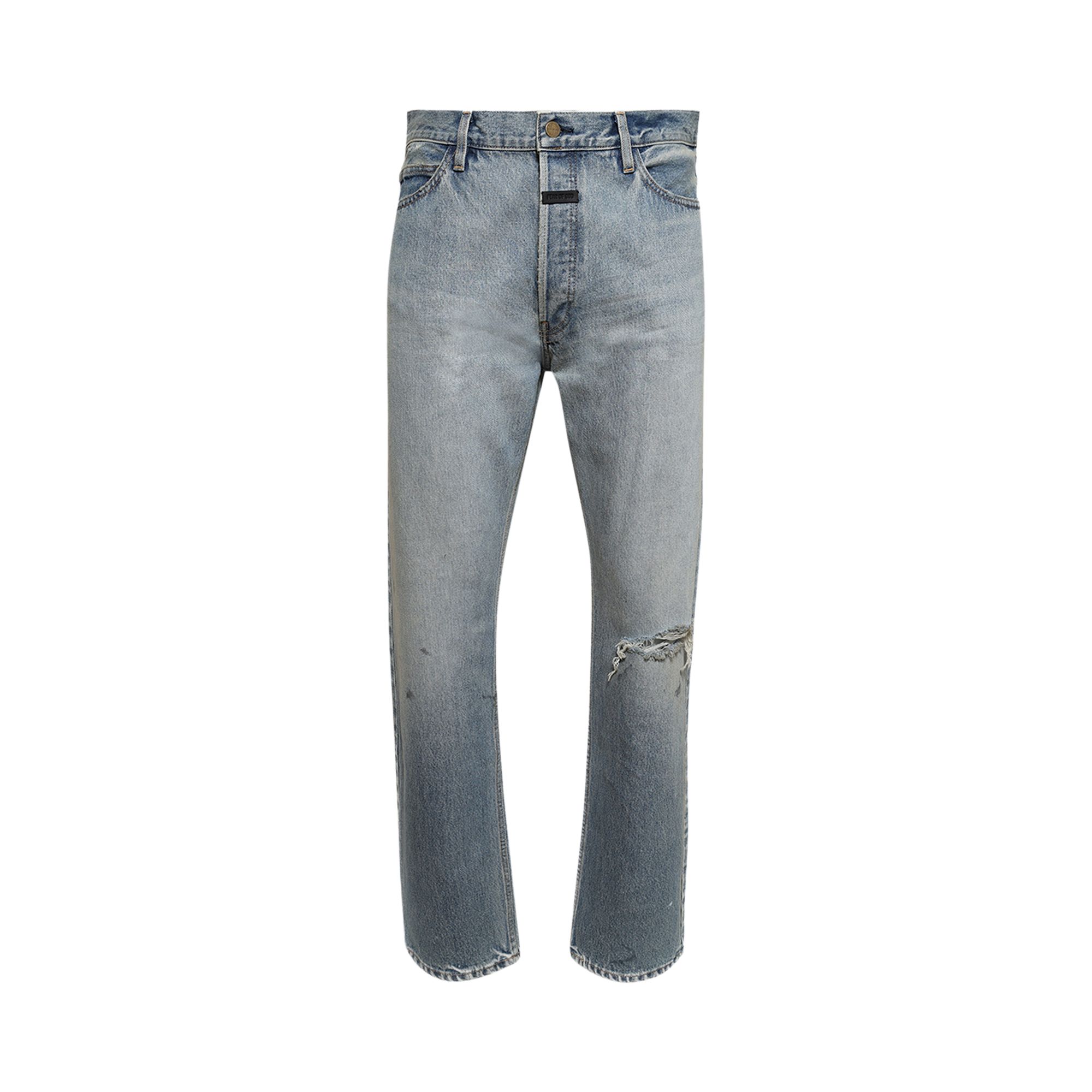 Pre-owned Fear Of God Classic 5 Pocket Jean 'light Indigo' | Blue | Men's Size 32