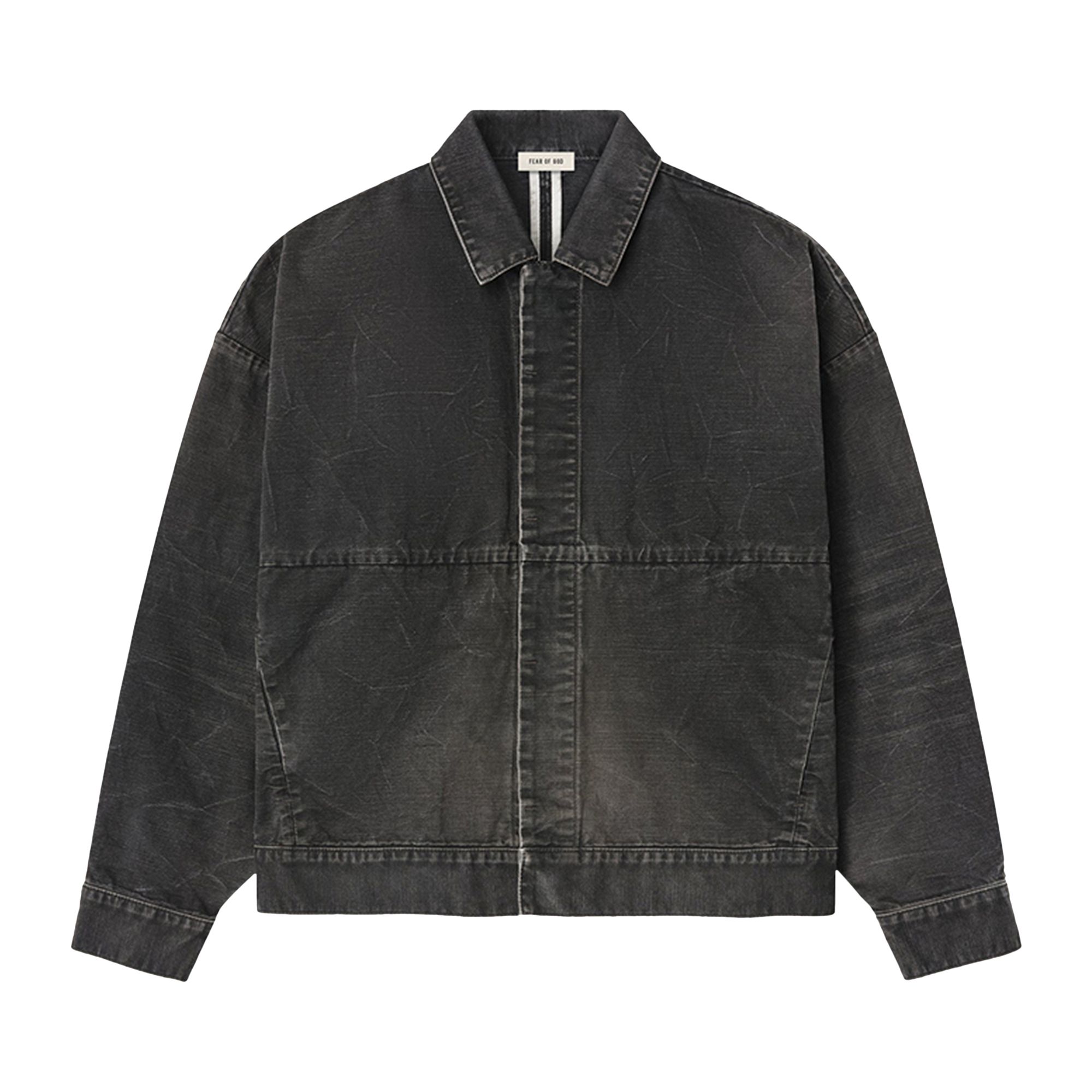 Pre-owned Fear Of God Canvas Utility Jacket 'washed Black' | Men's Size M