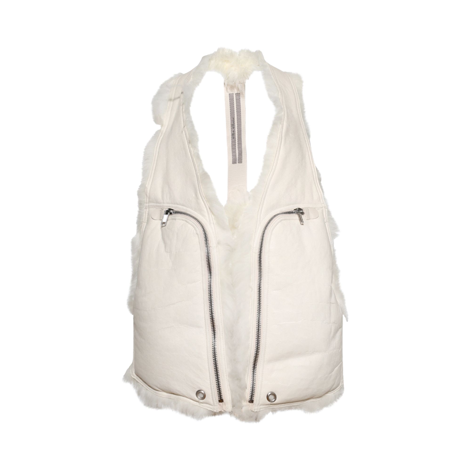 Pre-owned Rick Owens Gilet In Montone - Bauhaus Vest 'milk' | White | Men's Size 50
