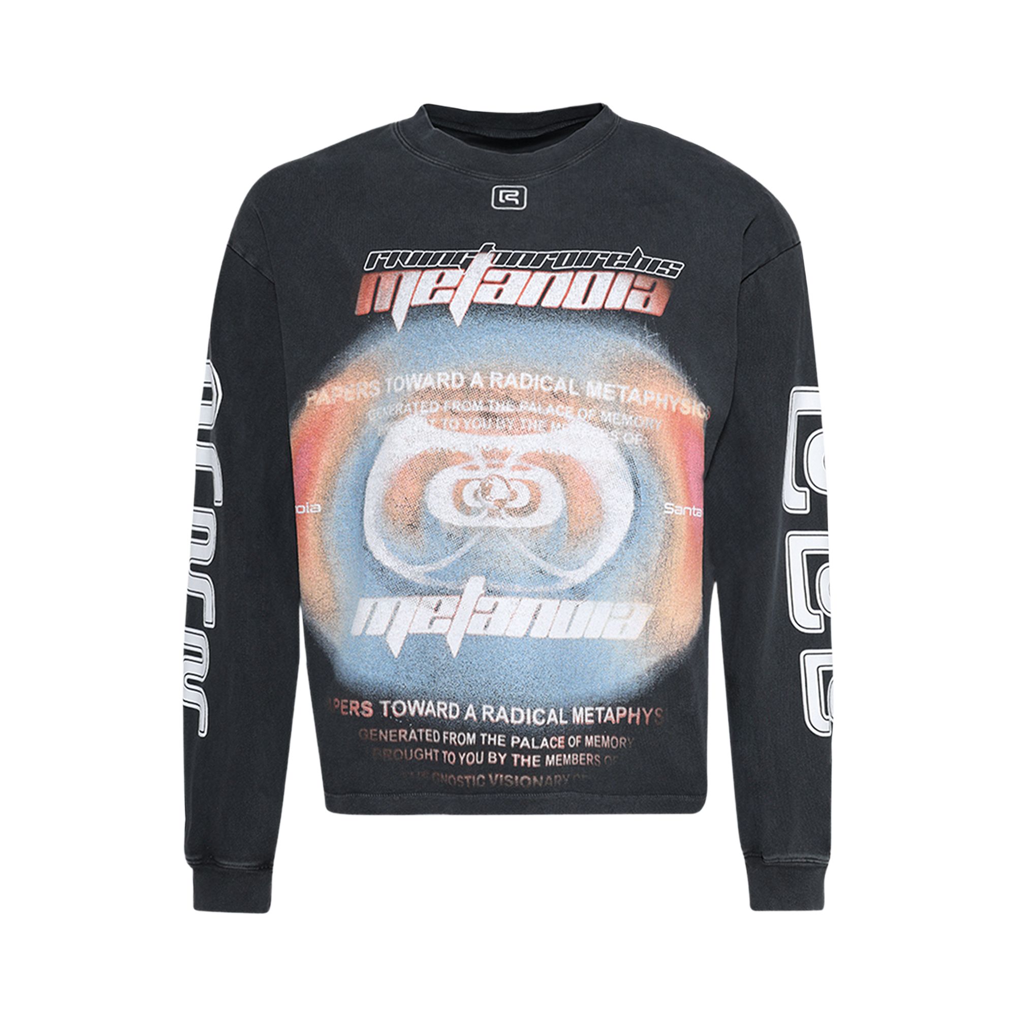 Pre-owned Rivington Roi Rebis Divinity Paper Garden Long-sleeve Tee 'faded Black' | Men's Size L
