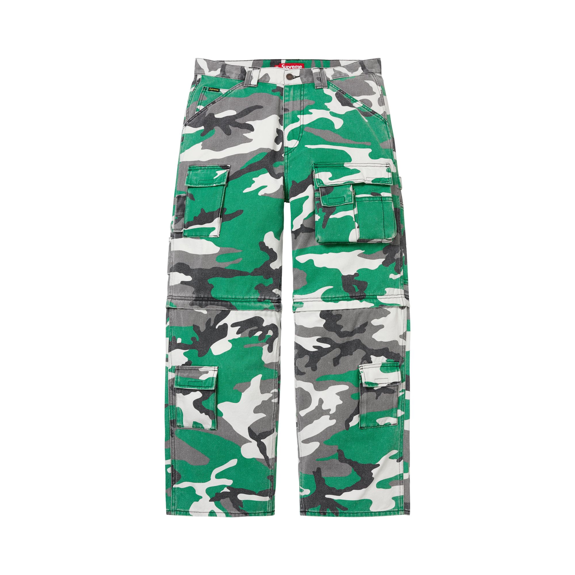 Pre-owned Supreme Zip-off Utility Pant 'green Camo' | Men's Size 36