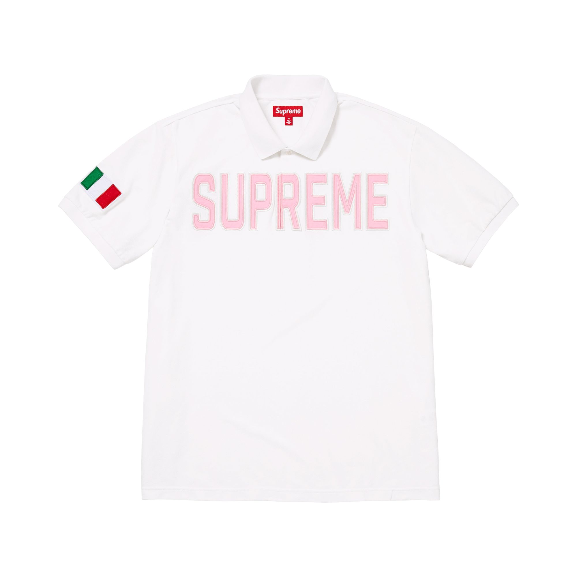 Pre-owned Supreme Twill Appliqué Polo 'white' | Men's Size Xxl