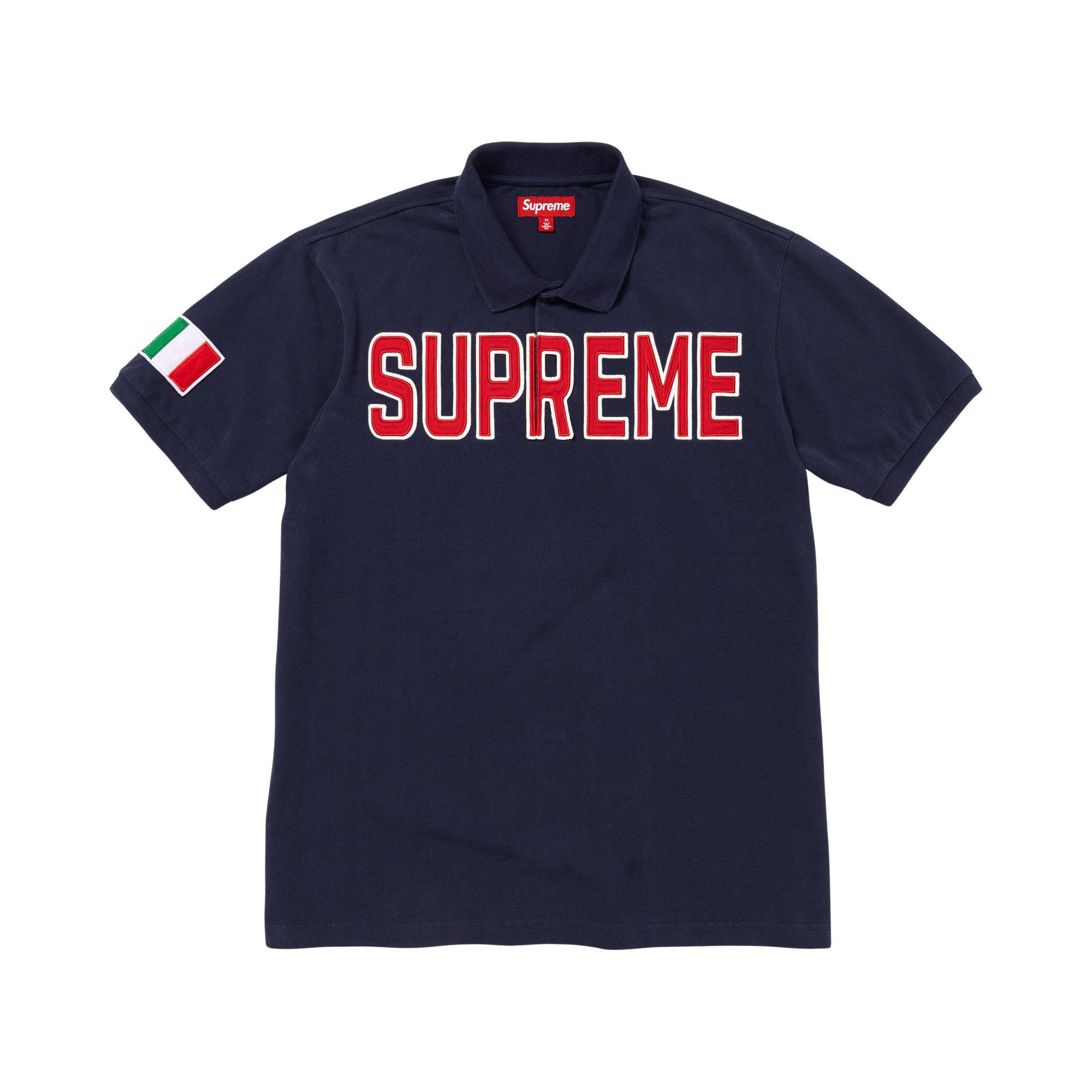 Pre-owned Supreme Twill Appliqué Polo 'navy' | Blue | Men's Size M