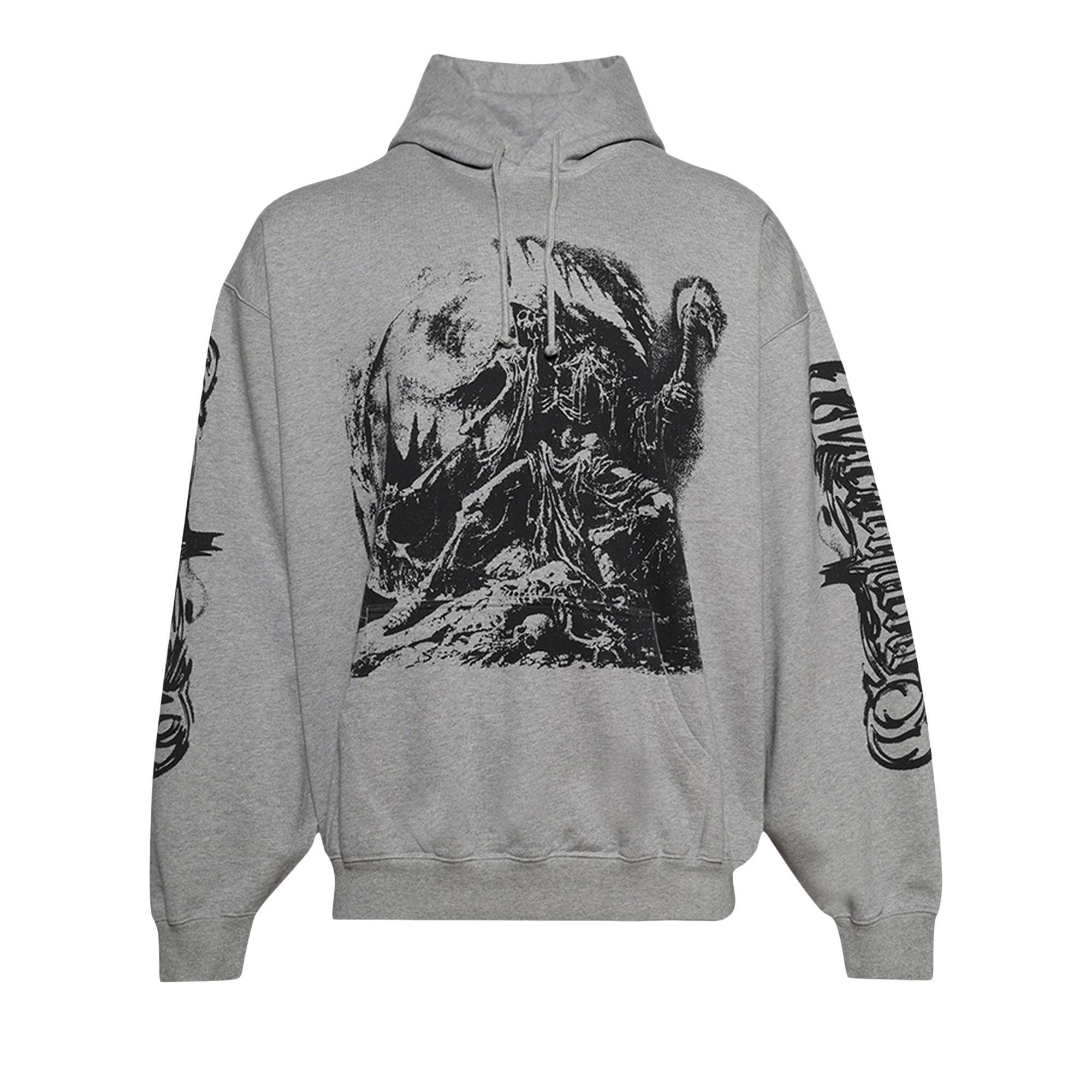 VETEMENTS Pre-owned Goth Oversized Hoodie 'grey Melange' | Men's Size S In Gray