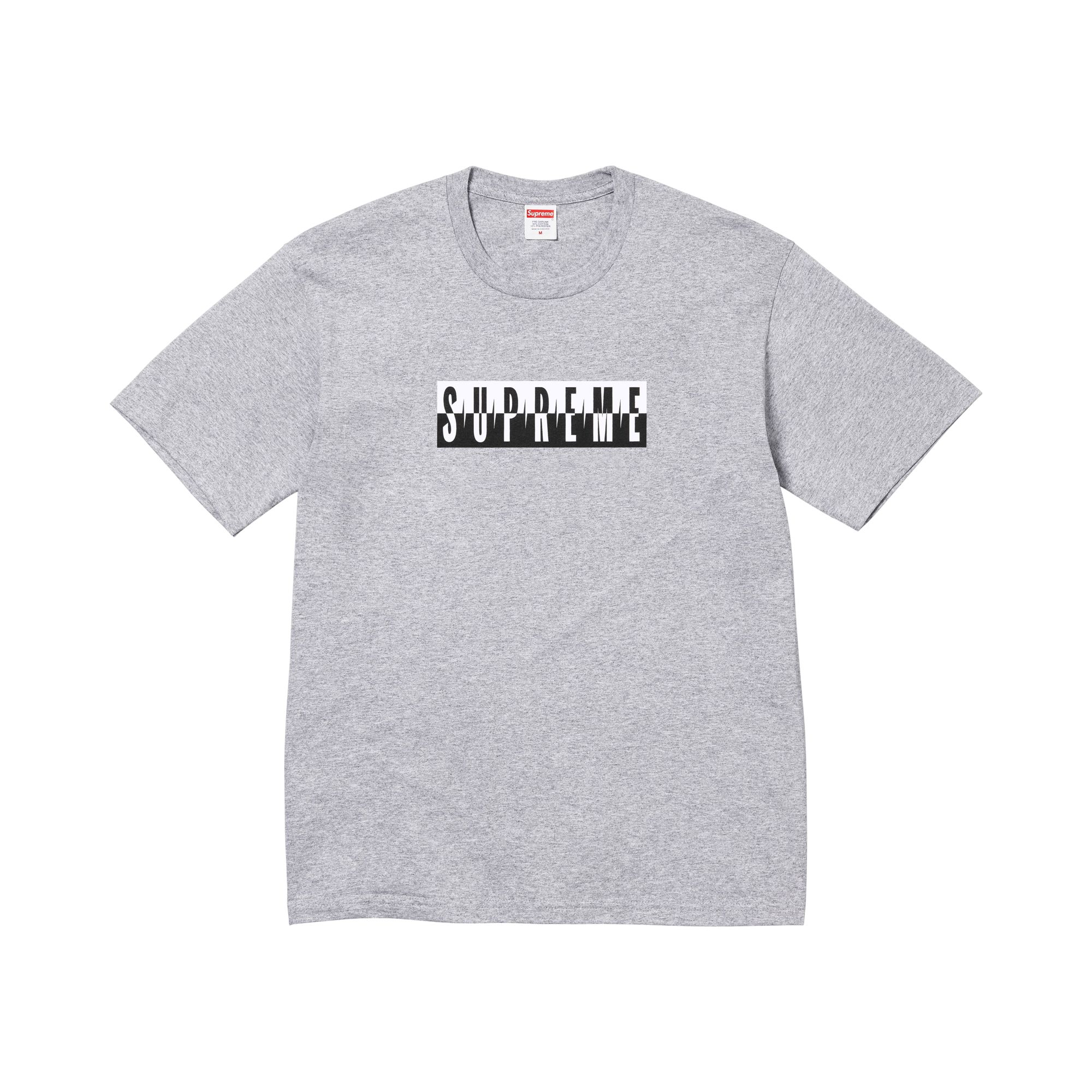 Pre-owned Supreme Split Tee 'heather Grey' | Men's Size Xxl In Gray