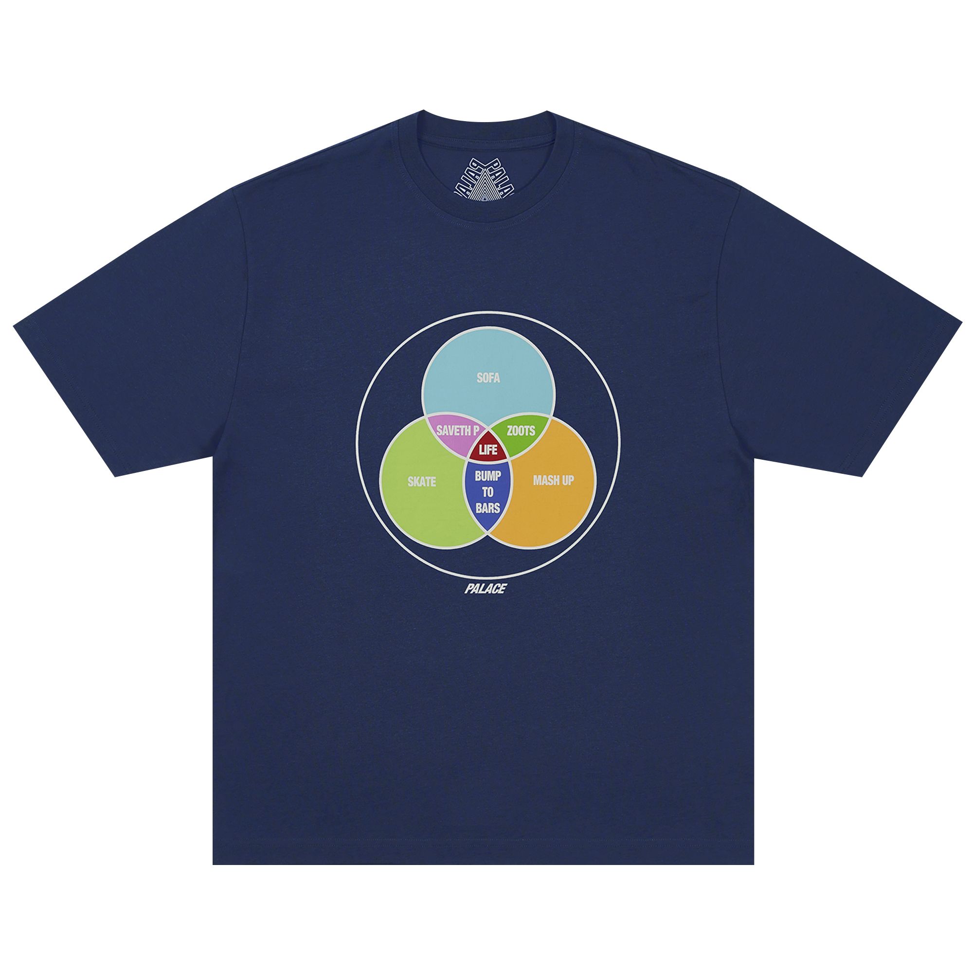 Pre-owned Palace Zen Diagram T-shirt 'navy' | Blue | Men's Size L