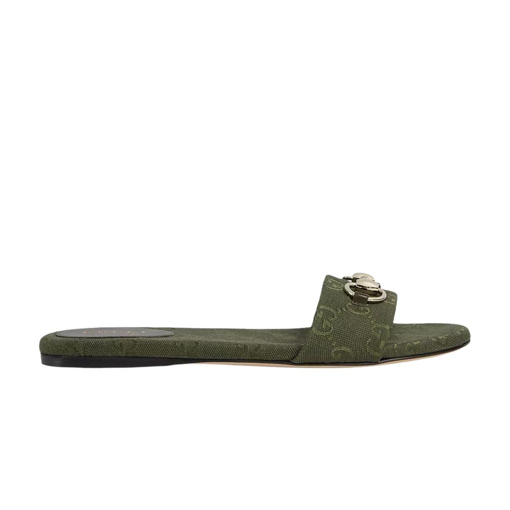 Pre-owned Gucci Wmns Horsebit Slide 'green' | Women's Size 9