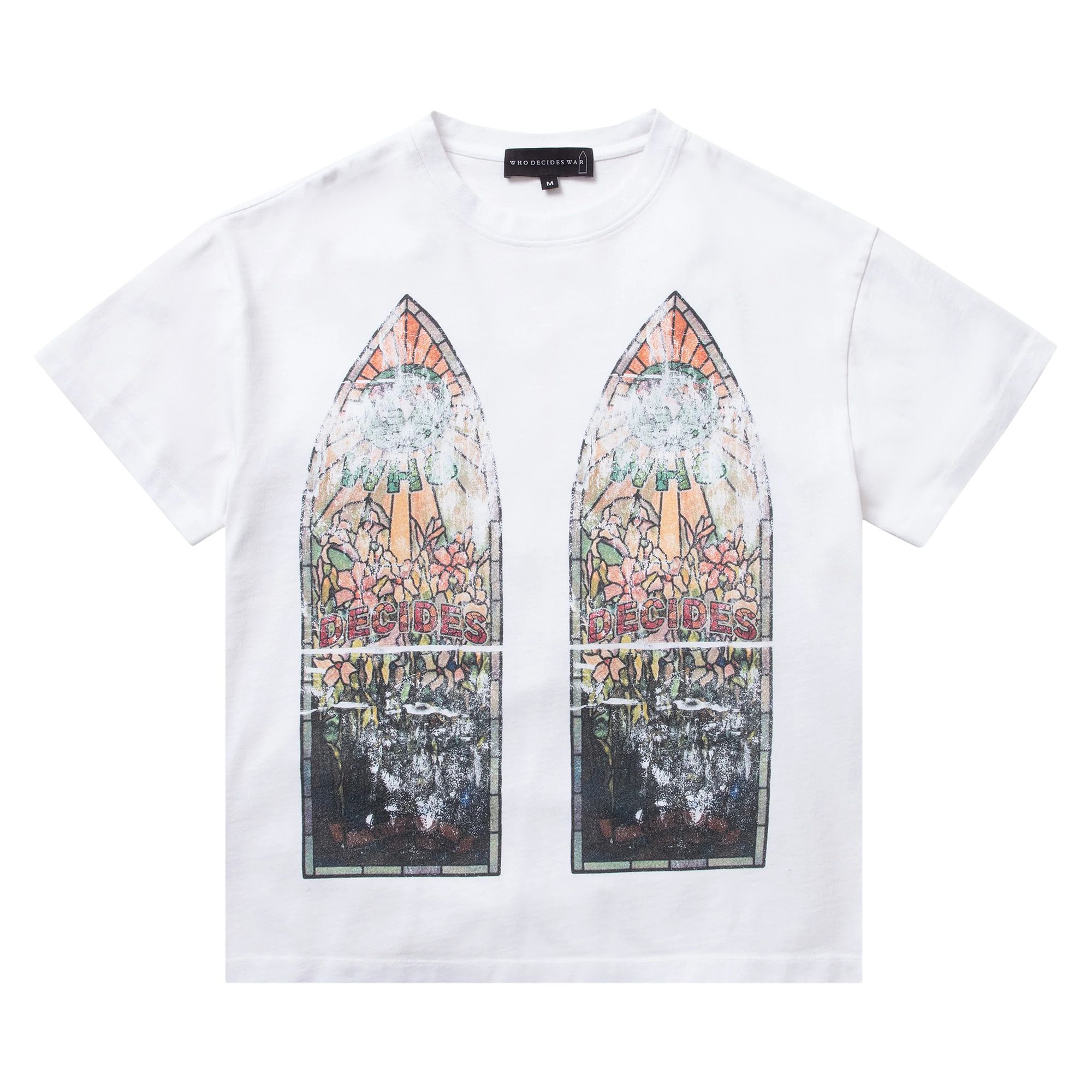 Pre-owned Who Decides War Faded Jersey T-shirt 'cloud' | Cream | Men's Size Xl In White