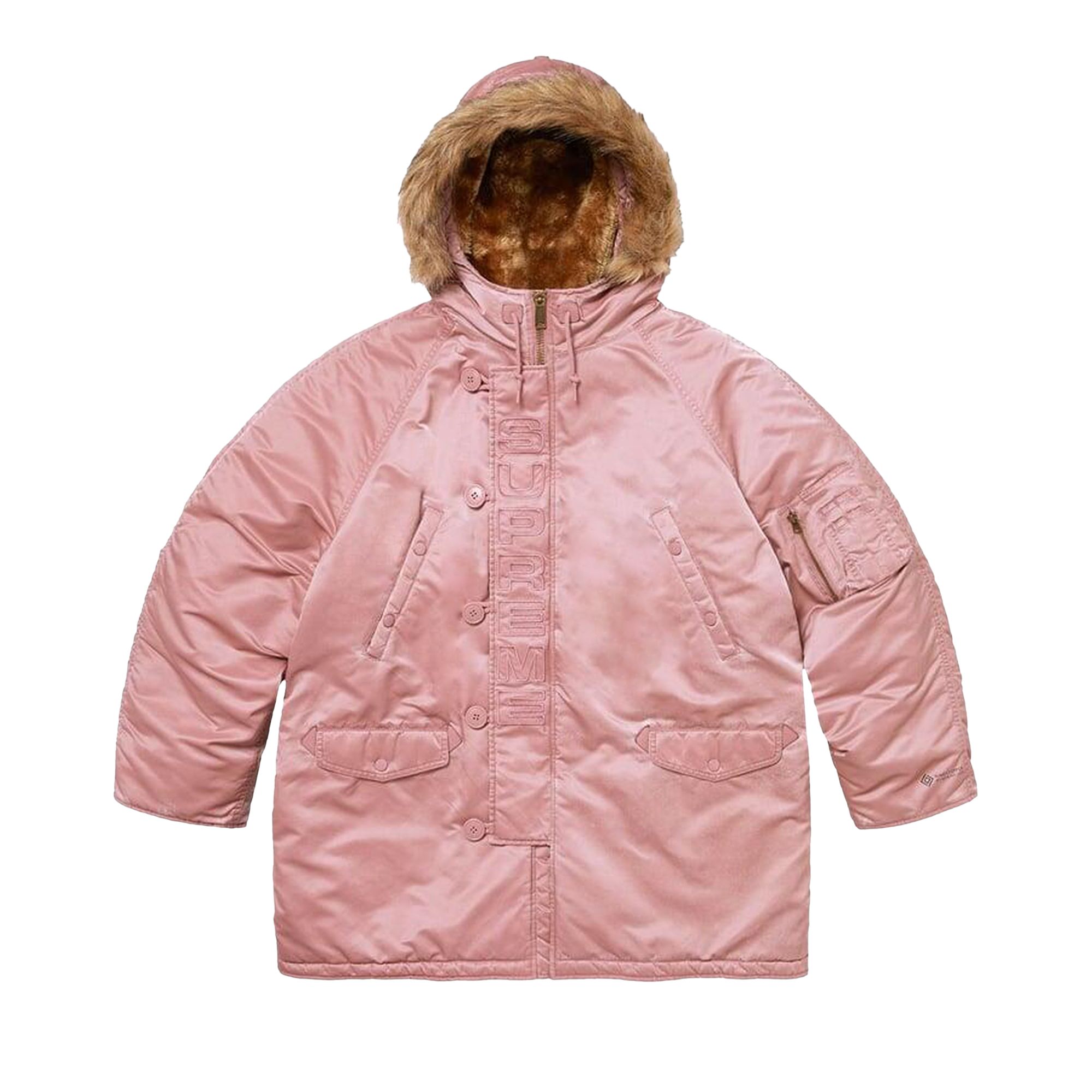 Pre-owned Supreme Washed Flight Satin N-3b Parka 'dusty Pink' | Men's Size Xxl