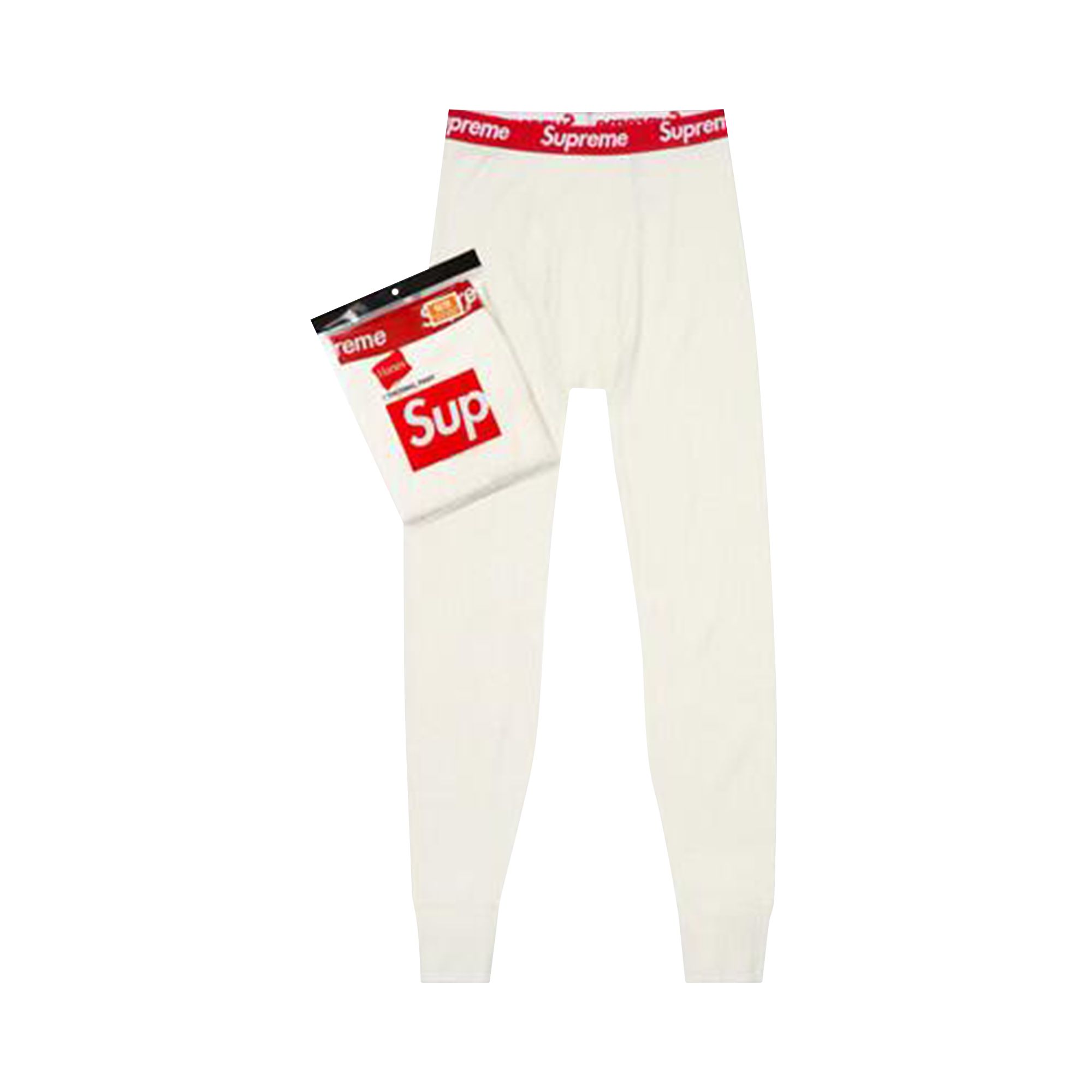 Pre-owned Supreme X Hanes Thermal Pant (1 Pack) 'natural' | Cream | Men's Size Xl In White