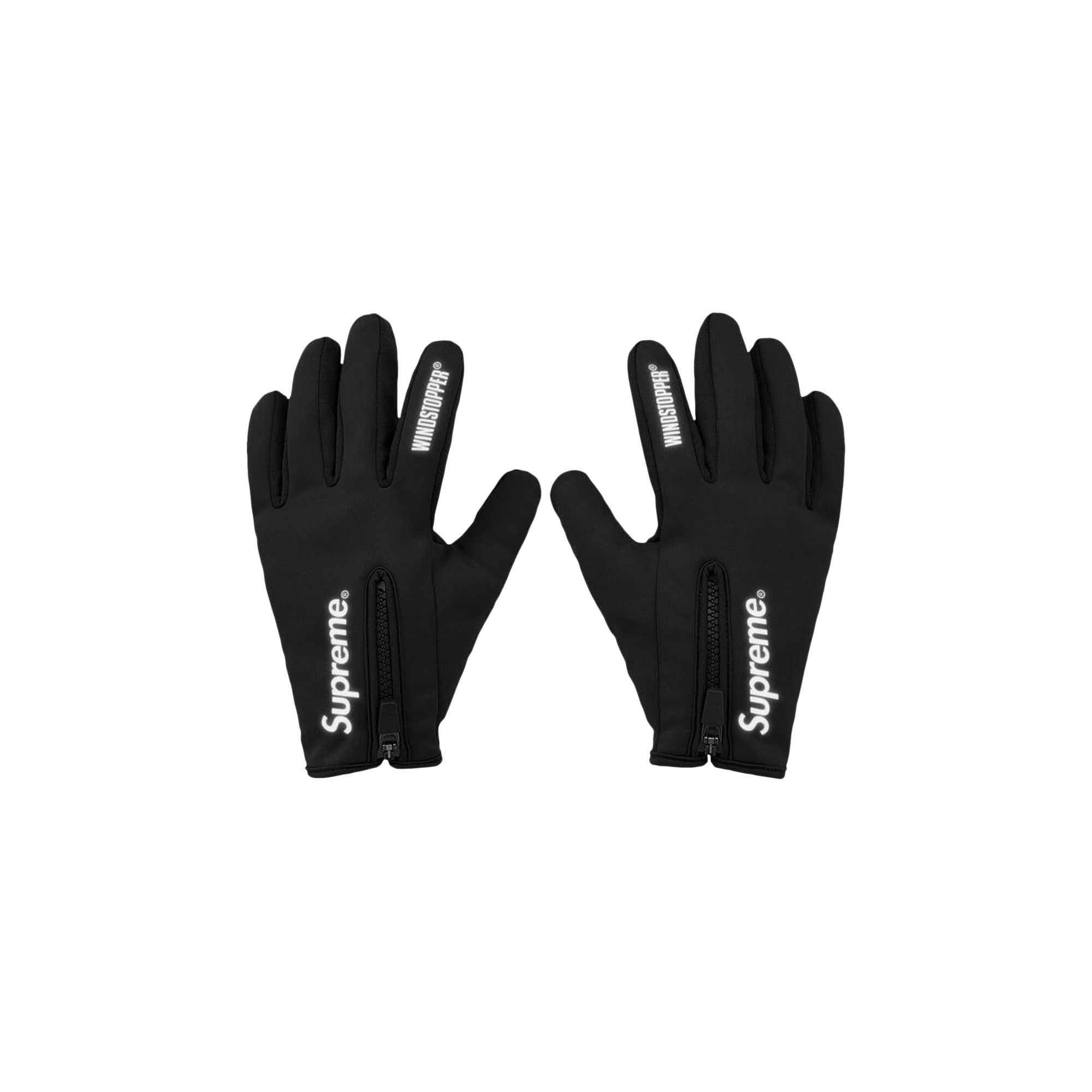 Pre-owned Supreme Windstopper Zip Gloves 'black' | Men's Size M