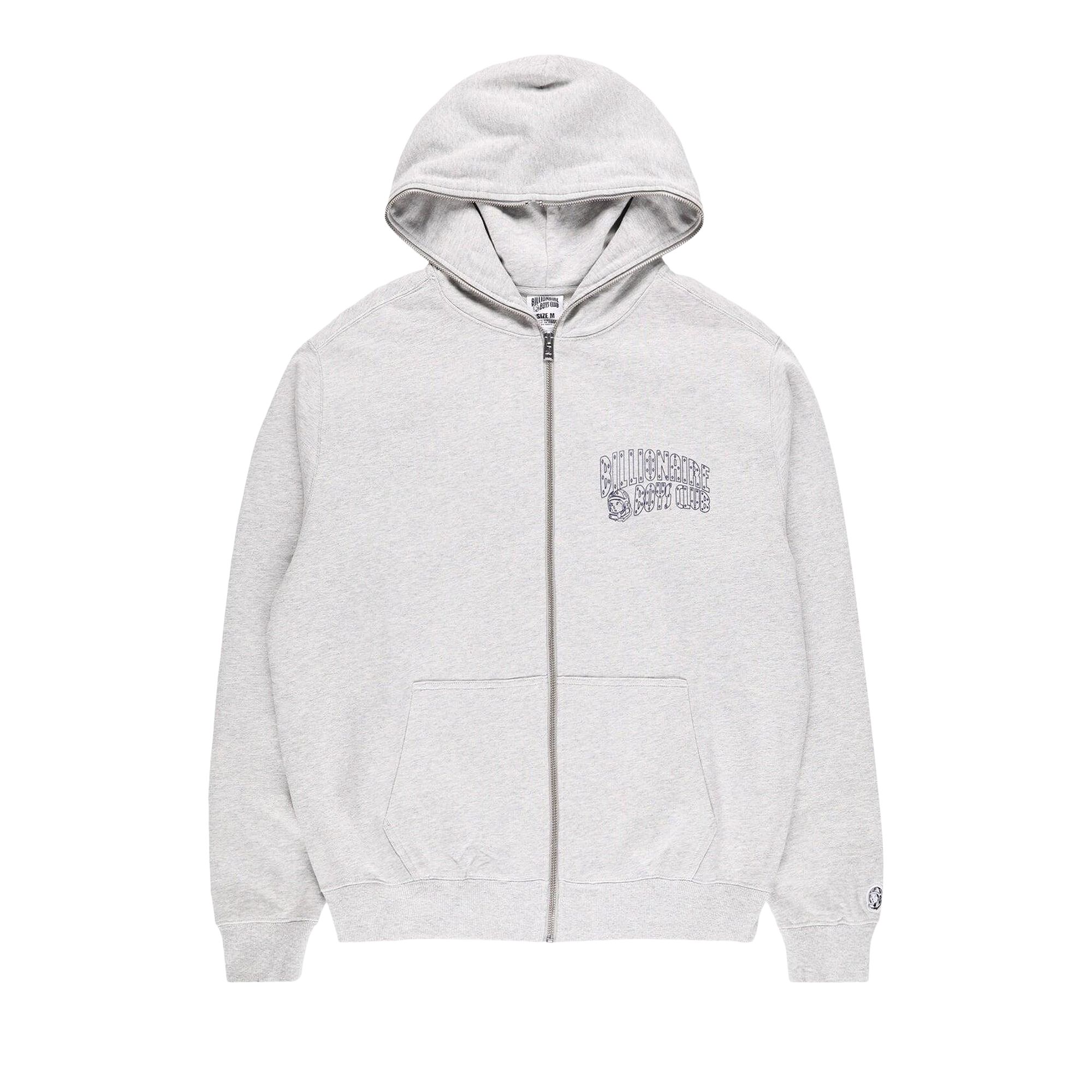 Pre-owned Billionaire Boys Club Small Curve Zip Hoodie 'heather Grey' | Men's Size Xl In Gray