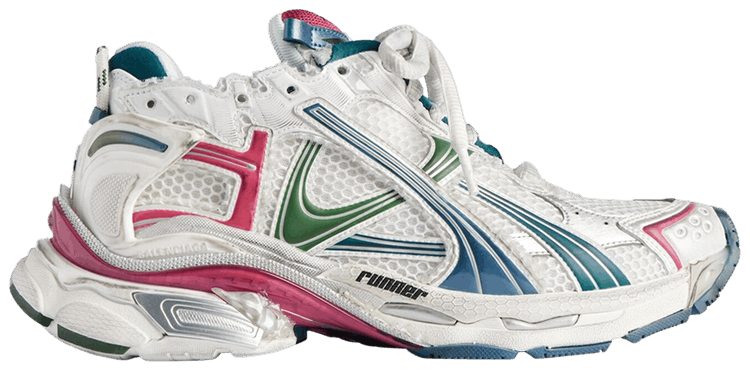 Balenciaga Runner White Dark Green Blue Pink