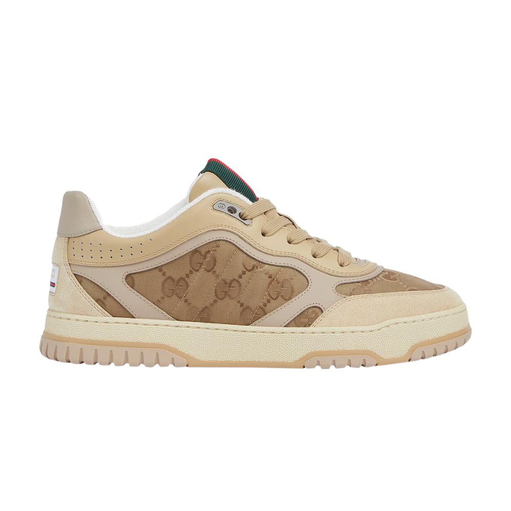 Gucci Re-Web Sneaker 'Beige Dark Brown' | Tan | Men's Size 6 - 831661-AAEX3-9646