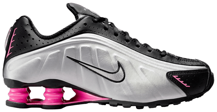 Nike Wmns Shox R4 Black Metallic Silver Pinksicle