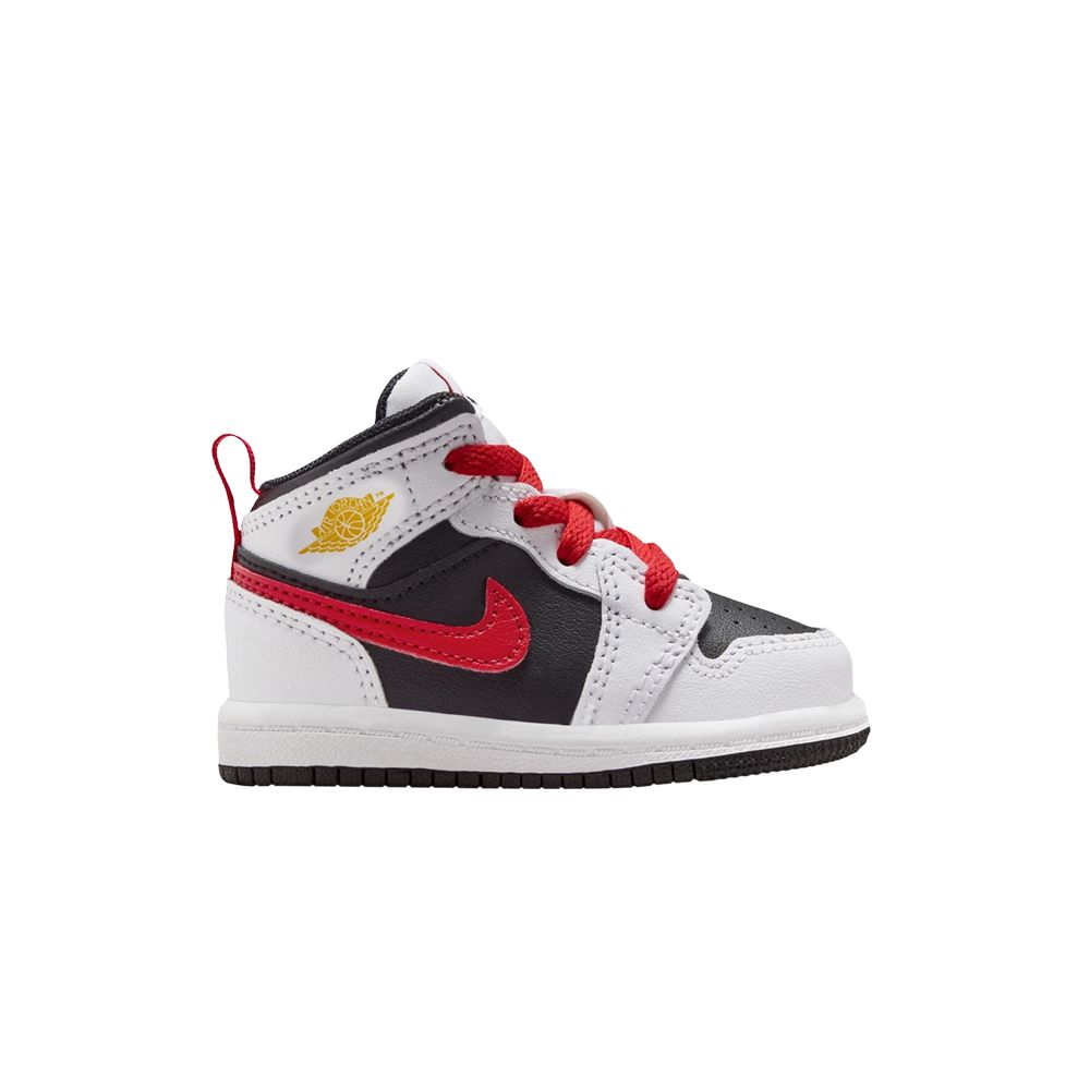 Air Jordan 1 Mid TD 'Black White Speed Red' | Infant Size 5 - IM6564-010