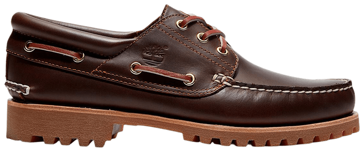 Timberland 3 Eye Lug Handsewn Boat Wide Brown
