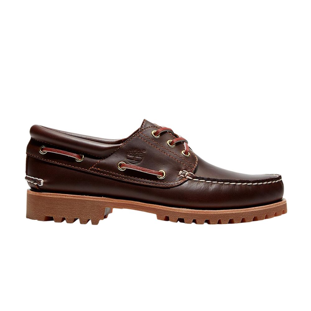Timberland 3-Eye Lug Handsewn Boat Wide 'Brown' | Men's Size 10 - TB030003-214-W