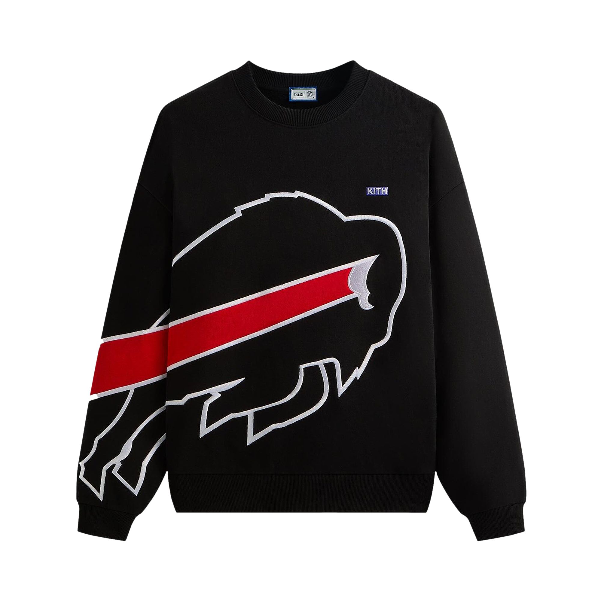 Pre-owned Kith For The Nfl Buffalo Bills Vintage Nelson Crewneck 'black' | Men's Size Xs
