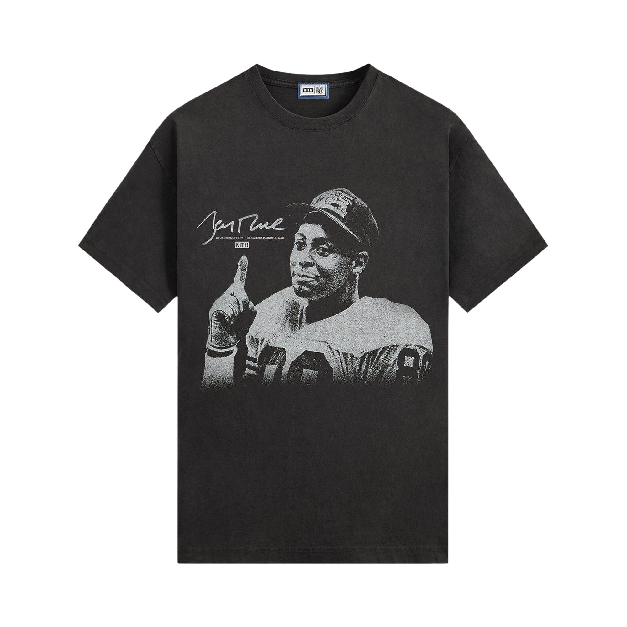 Pre-owned Kith For The Nfl Jerry Rice Vintage Jones Tee 'black' | Men's Size M