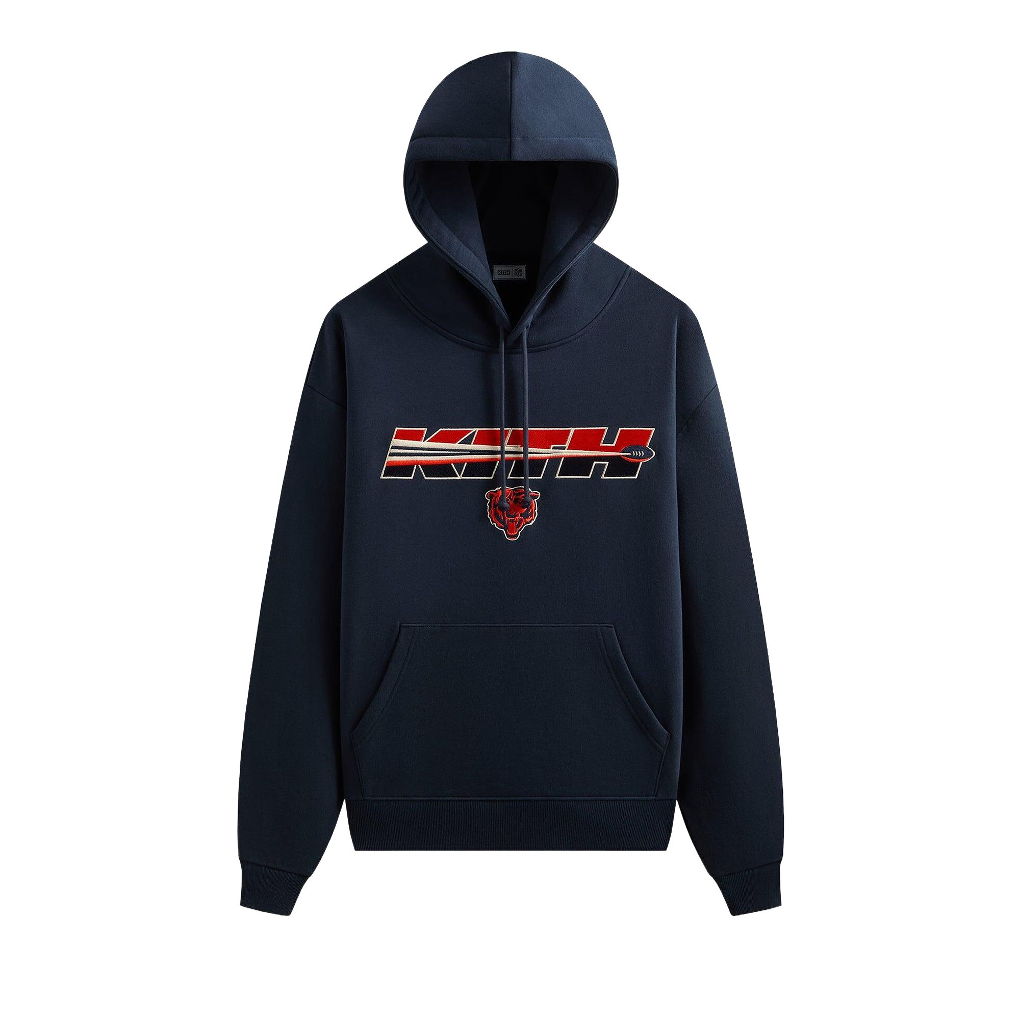 Pre-owned Kith For The Nfl Chicago Bears Vintage Nelson Hoodie 'nocturnal' | Black | Men's Size L