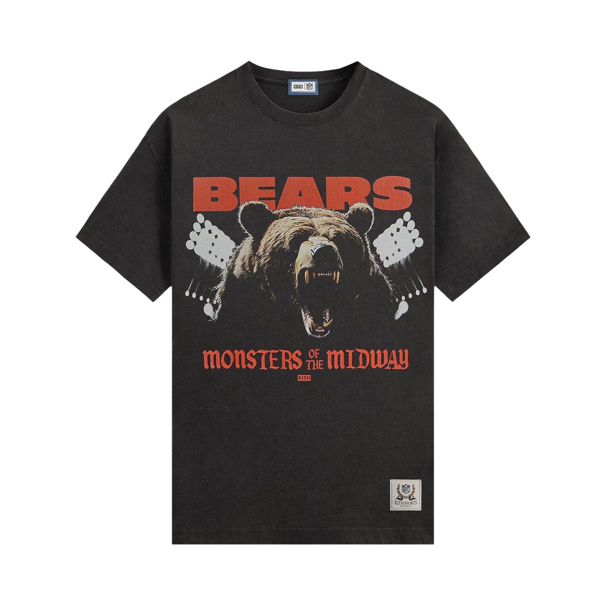 Pre-owned Kith For The Nfl Chicago Bears Photo Vintage Jones Tee 'black' | Men's Size M