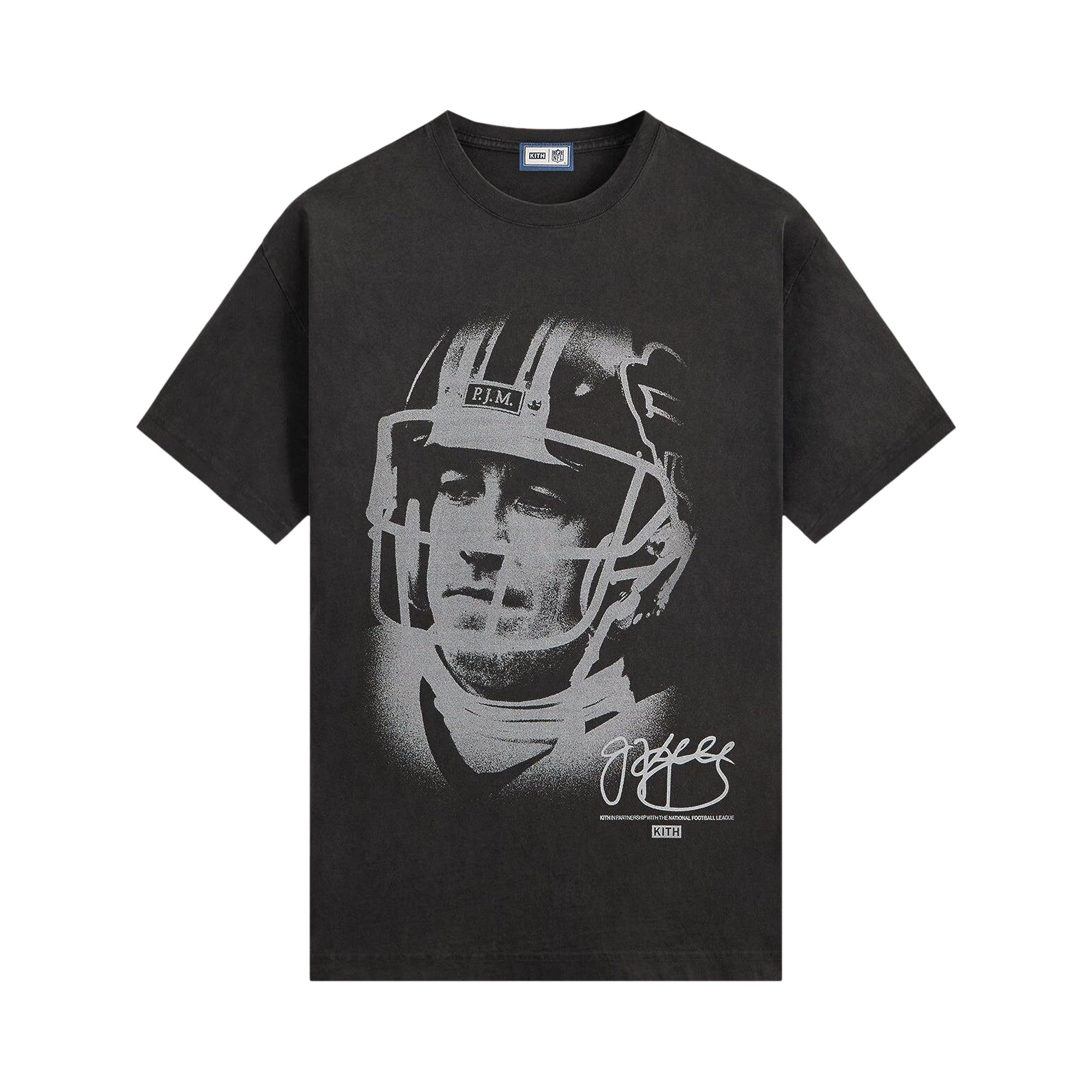 Pre-owned Kith For The Nfl Jim Kelly Vintage Jones Tee 'black' | Men's Size Xl