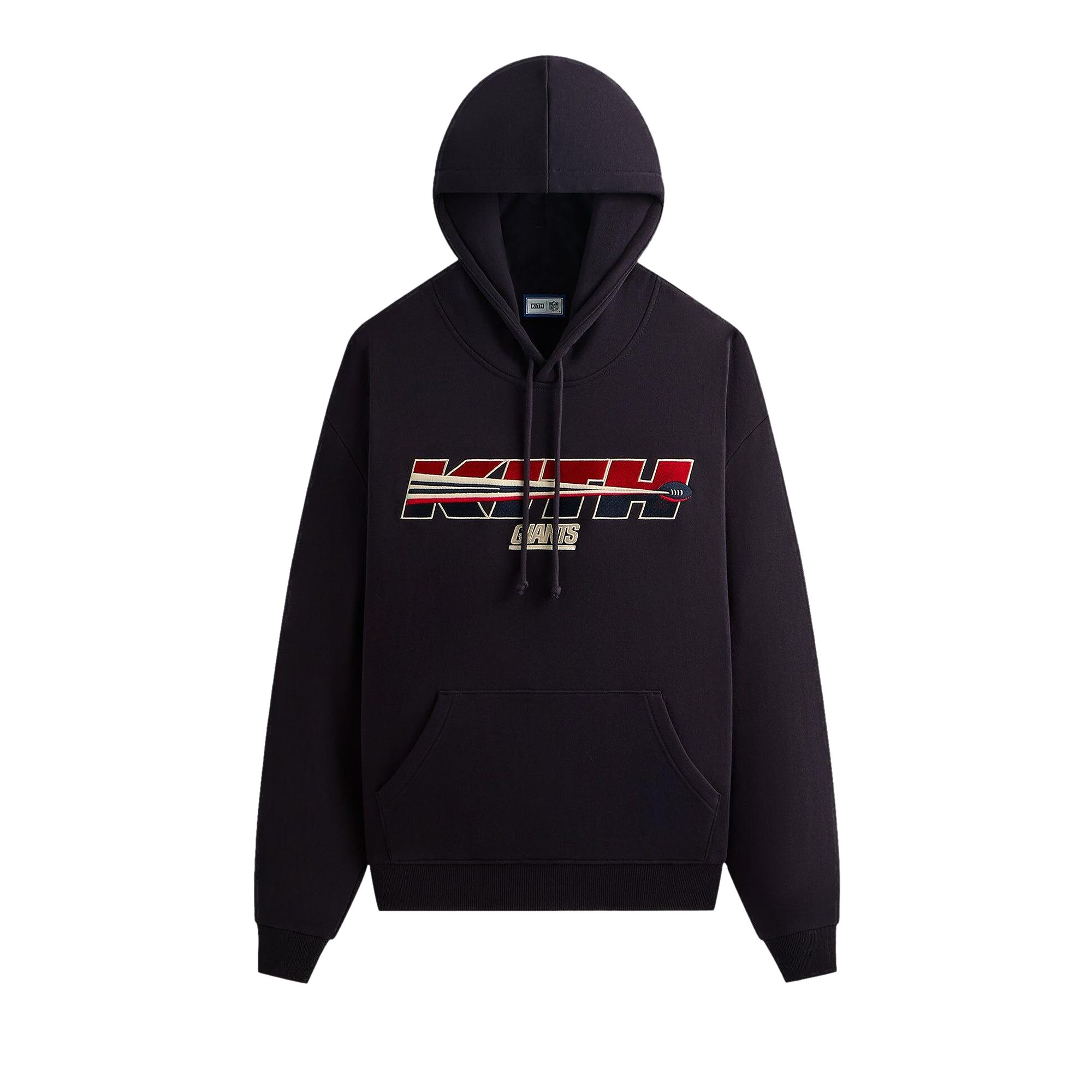 Pre-owned Kith For The Nfl New York Giants Vintage Nelson Hoodie 'ink' | Black | Men's Size L