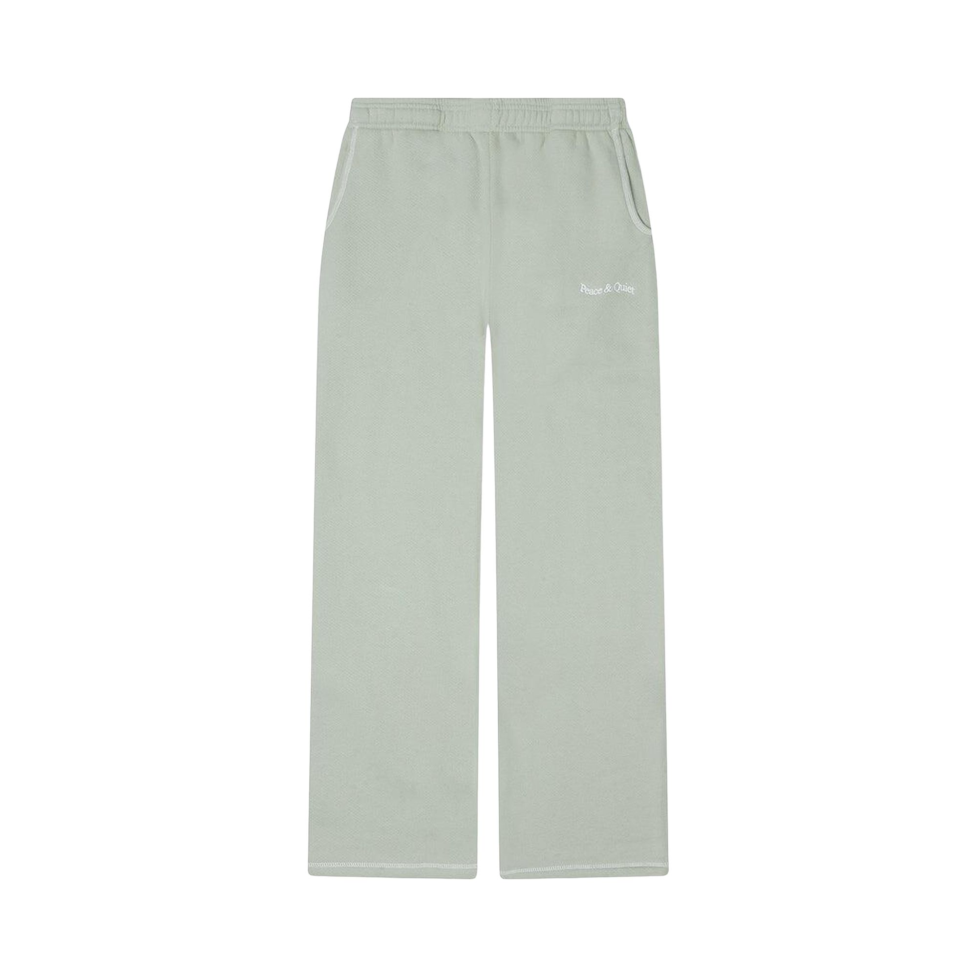 Pre-owned Museum Of Peace And Quiet Museum Of Peace & Quiet Wordmark Reverse Stitched Sweatpants 'sage' | Green | Men's Size Xl