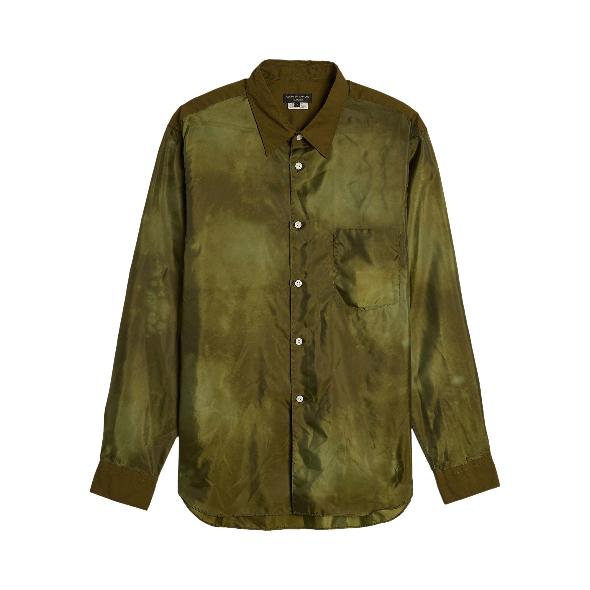 Pre-owned Comme Des Garçons Homme Deux Comme Des Garçons Homme Plus Broad Garment Treated Shirt 'khaki' | Brown | Men's Size S