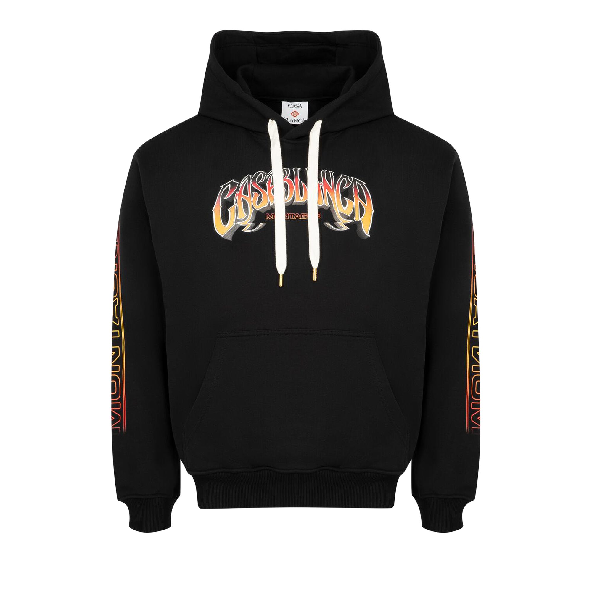 Pre-owned Casablanca Ski Printed Hoodie 'artwork' | Black | Men's Size S