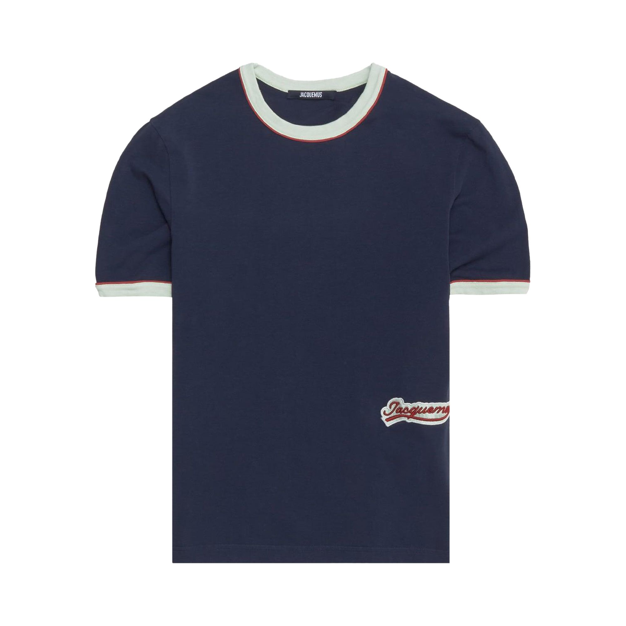 Pre-owned Jacquemus Le T-shirt Gio 'varsity Patch Navy' | Blue | Men's Size M