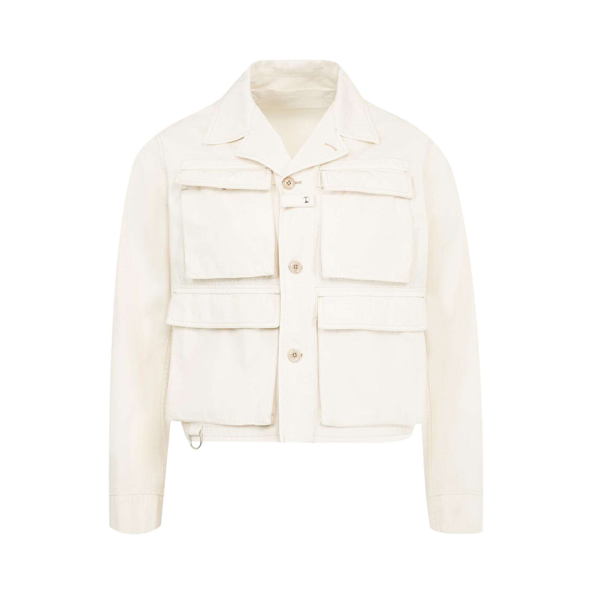 Pre-owned Lemaire Short Utility Jacket 'light Cream' | Men's Size 44 In White