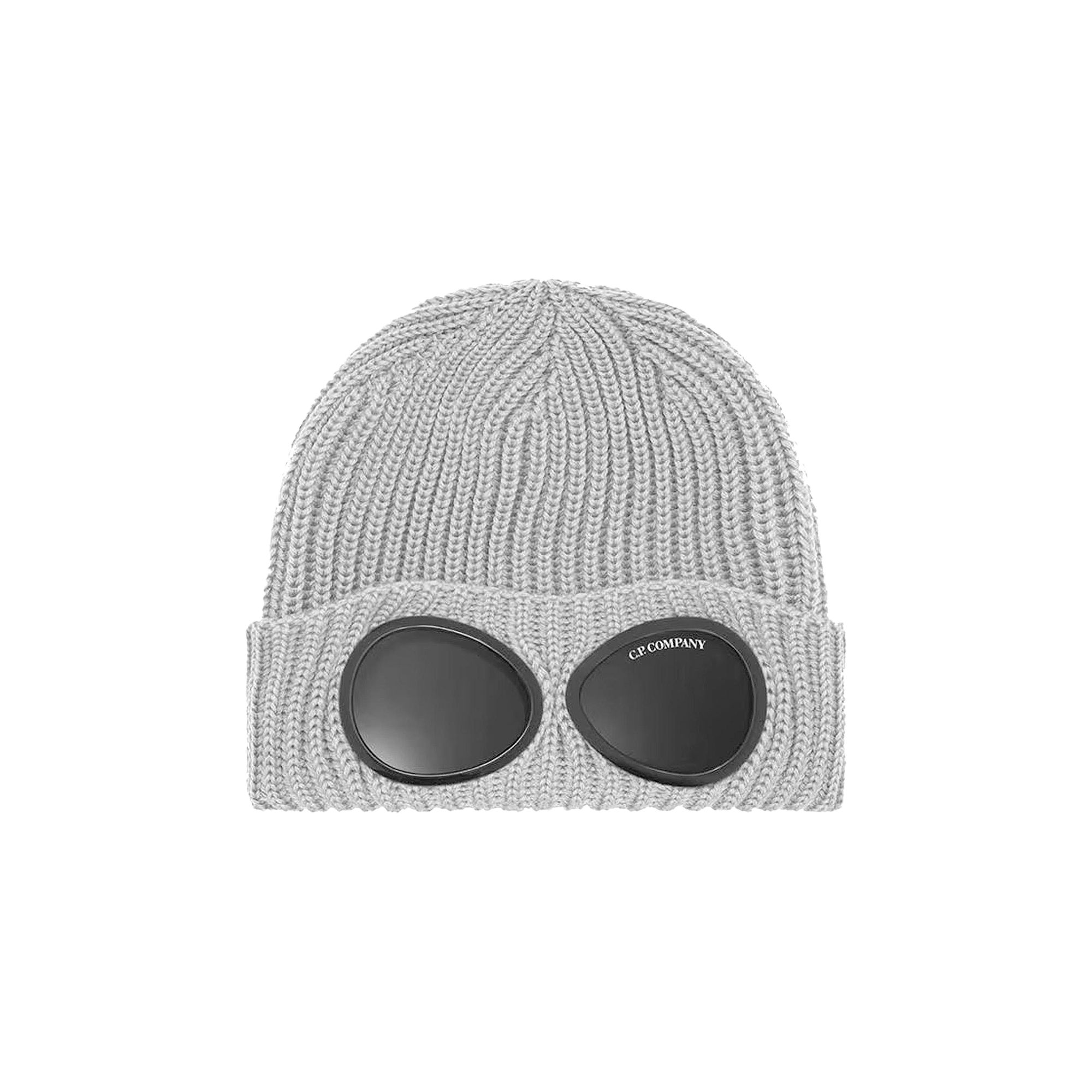 Pre-owned C.p. Company Knit Cap In Extrafine Merino Wool 'moon Melange' | Grey | Men's Size Onesize In Gray