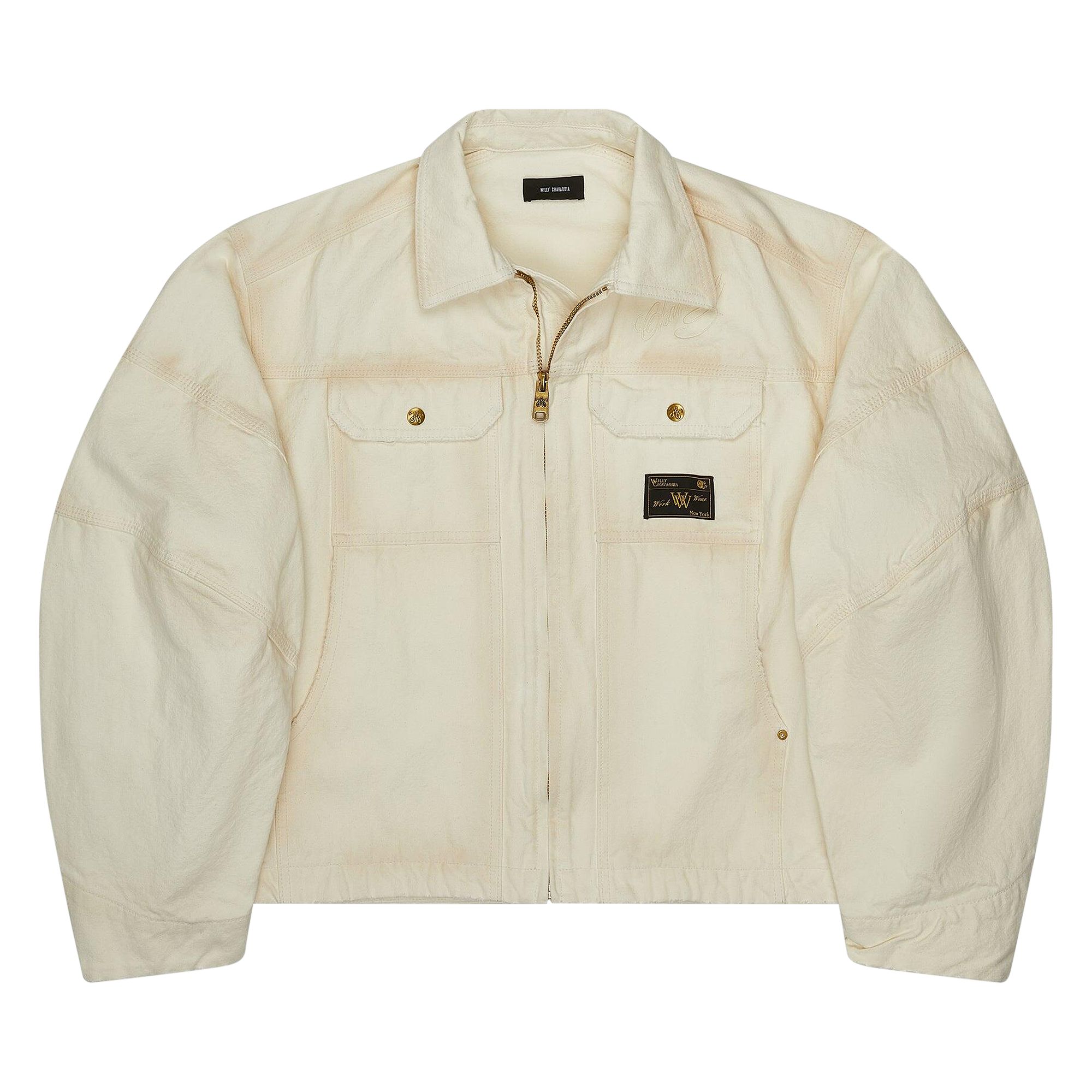 Pre-owned Willy Chavarria Stockton Work Jacket 'white' | Men's Size M