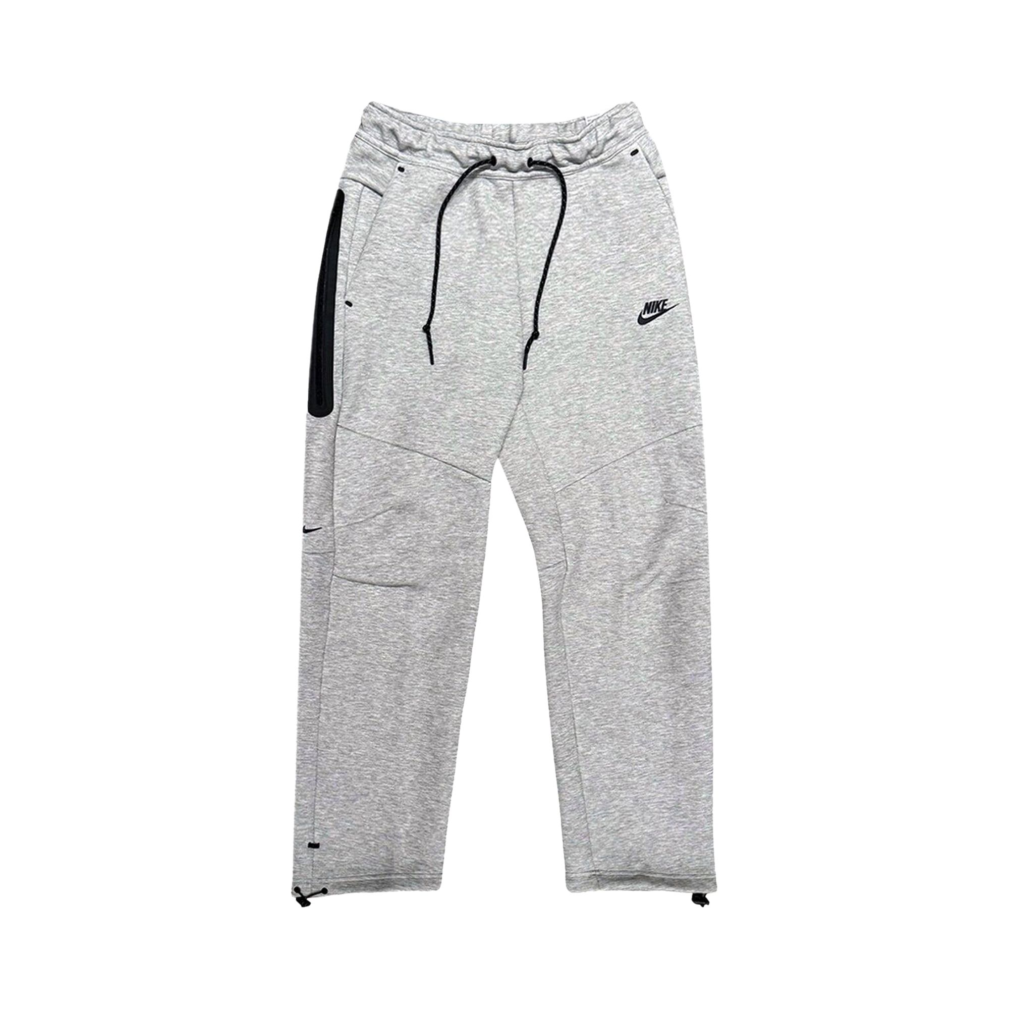 Pre-owned Nike Open Hem Fleece Pants 'dark Grey Heather/black' | Men's Size Xl In Gray