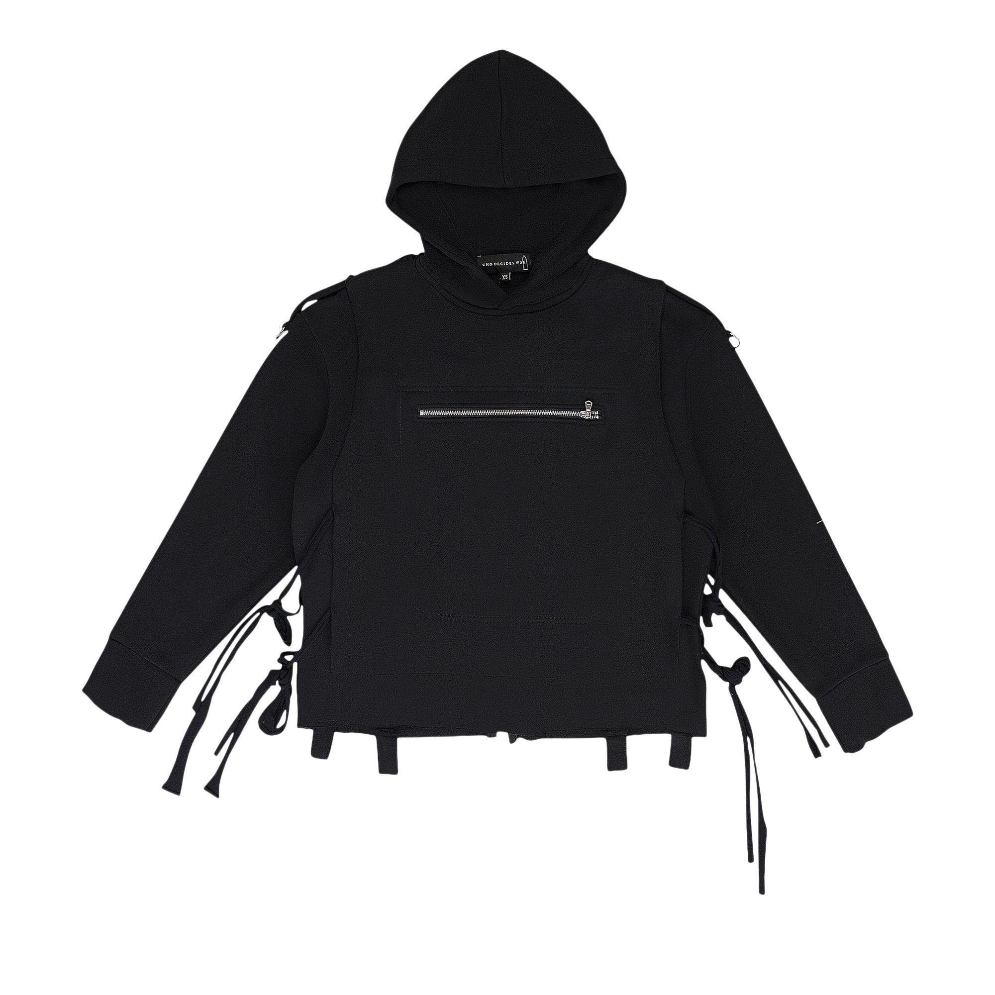 Pre-owned Who Decides War Zippered Multilayer Hoodie 'black' | Men's Size Xs