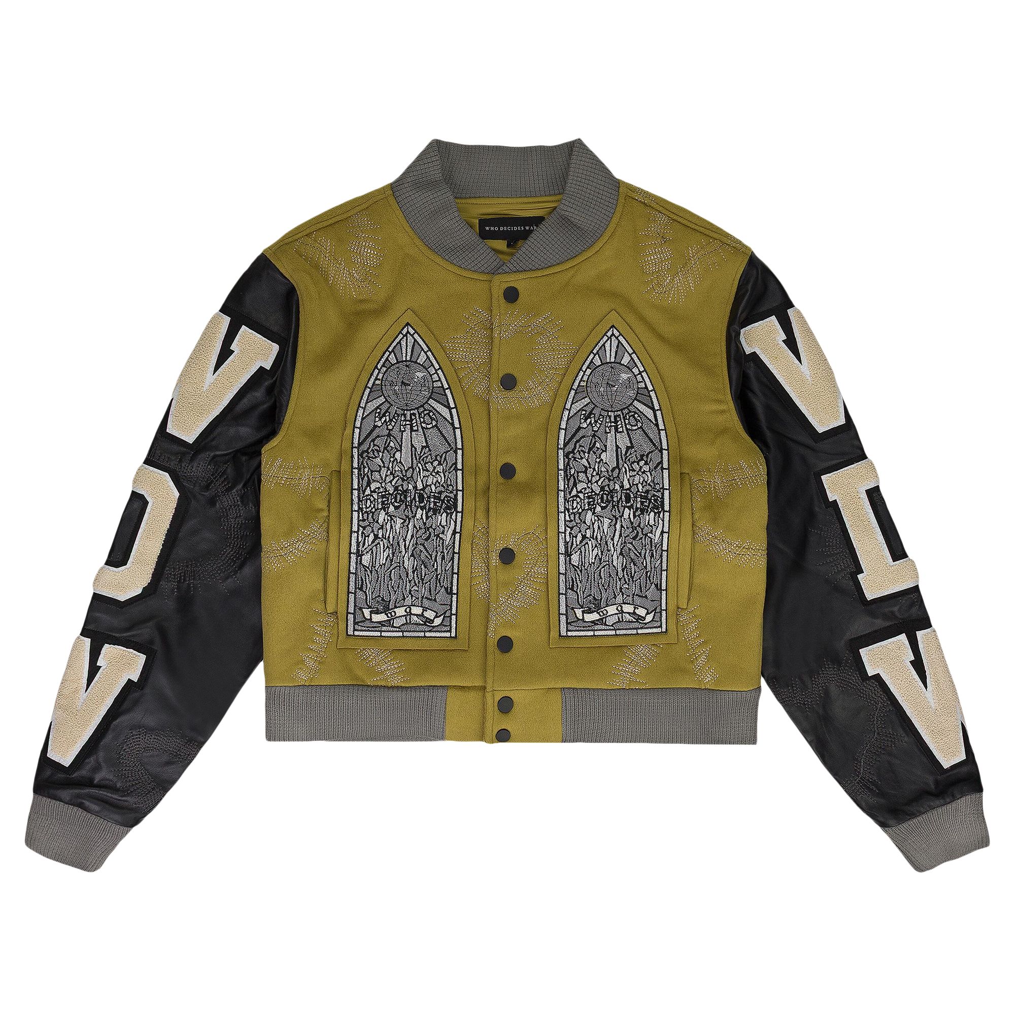 Pre-owned Who Decides War Namesake Varsity Jacket 'mustard' | Yellow | Men's Size Xxl