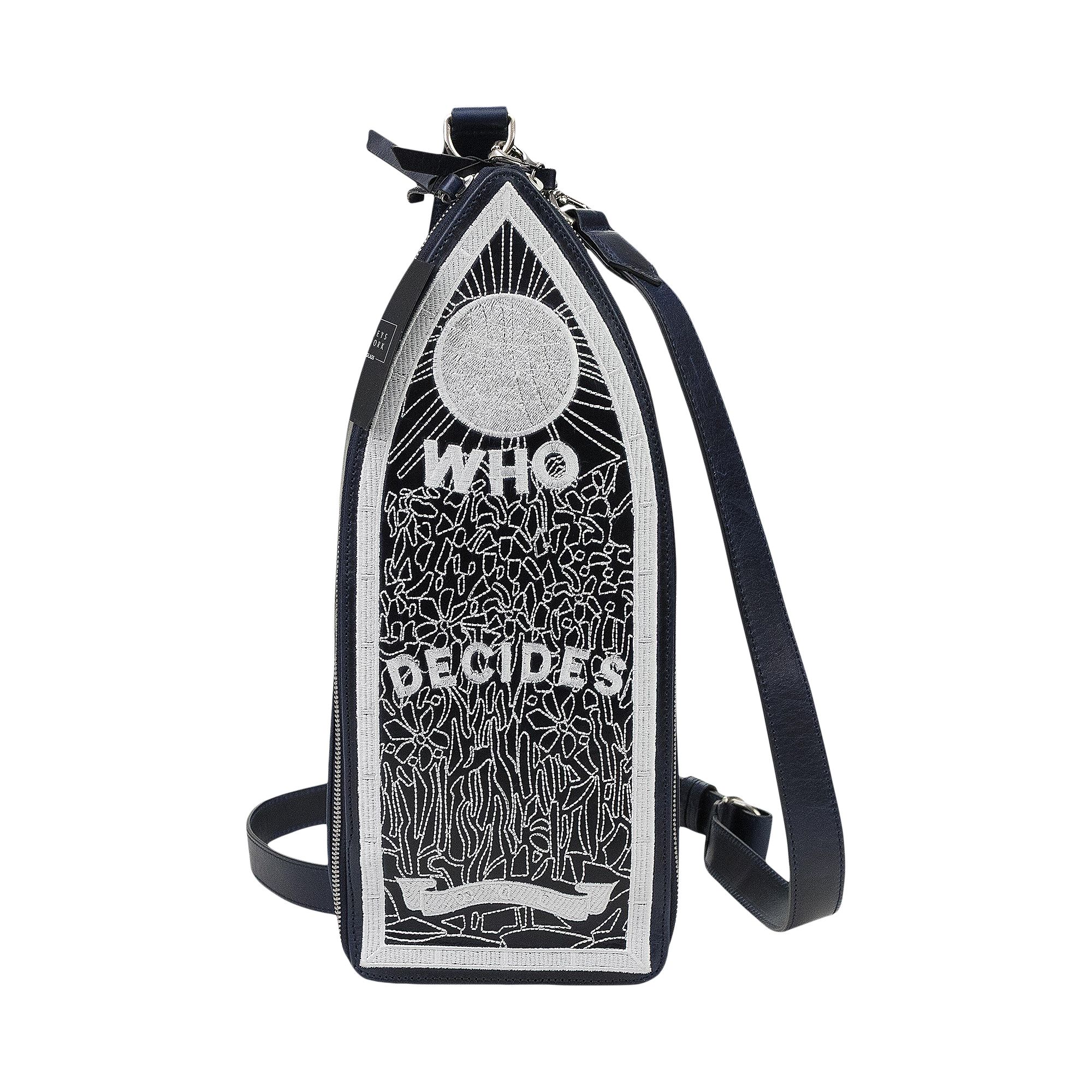 Pre-owned Who Decides War Embroidered Crossbody Bag 'indigo' | Blue | Men's Size Onesize