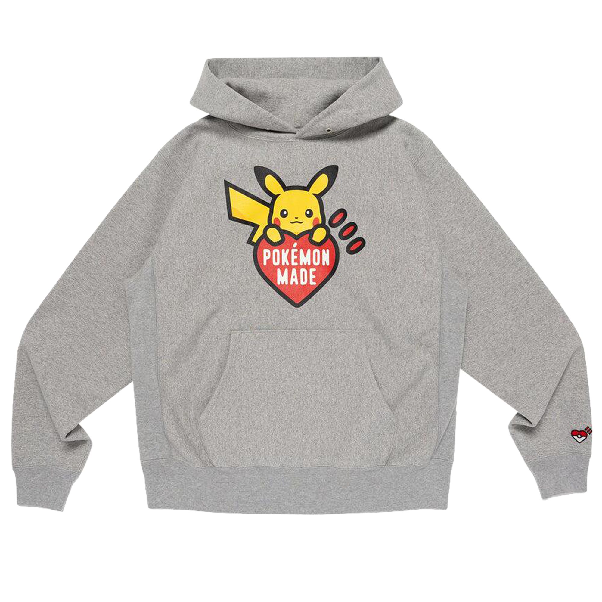 Pre-owned Human Made X Pokemon Made Heavyweight Hoodie 'grey' | Men's Size Xl In Gray