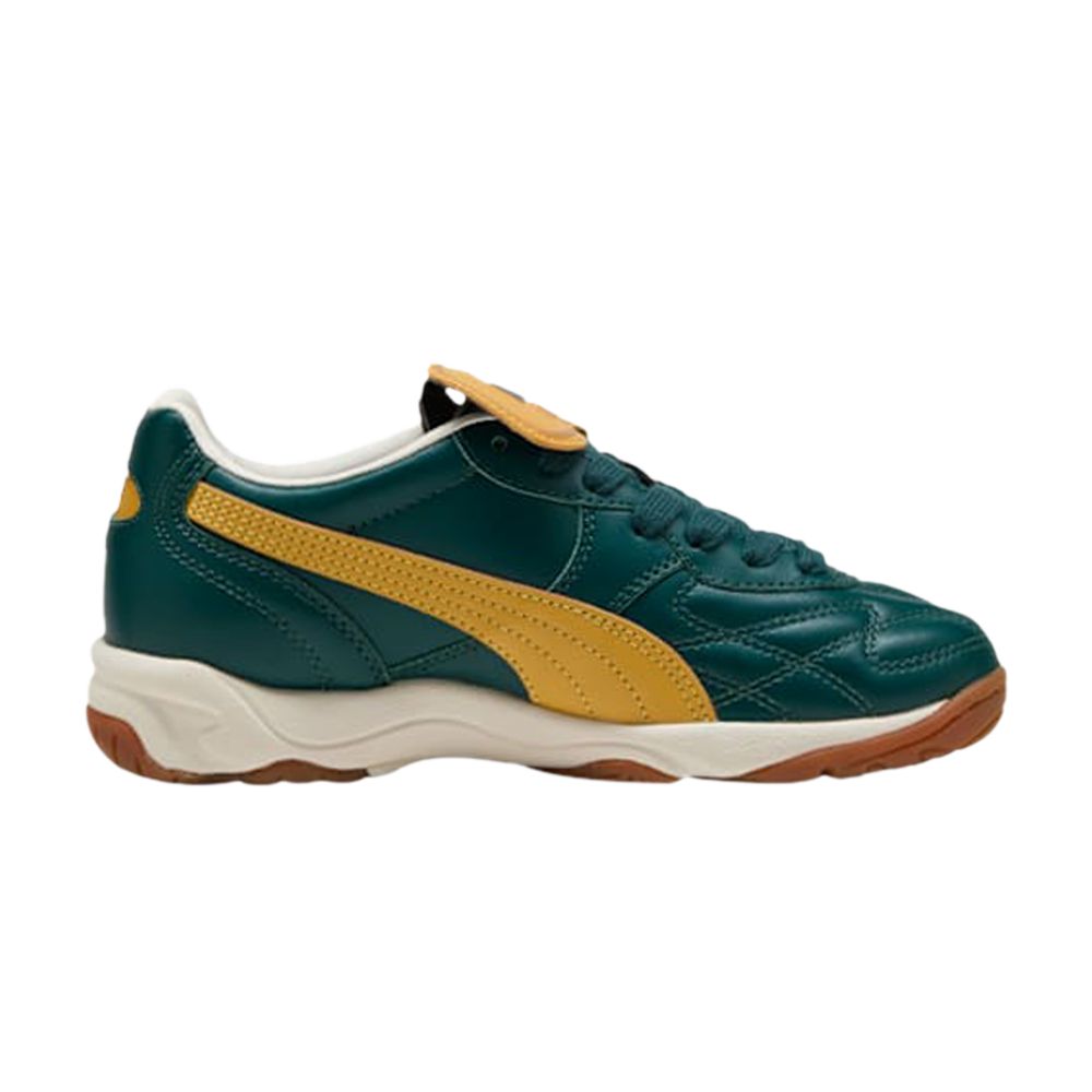 Puma King Indoor GS 'Green Terrain Archive Gold' | Black | Kid's Size 6 - 403731-07