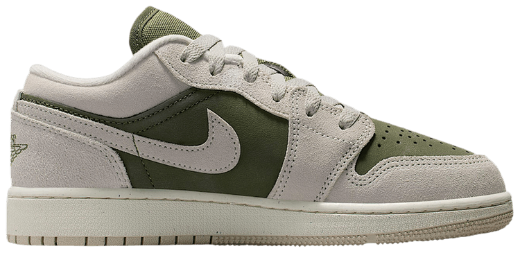 Air Jordan 1 Low SE GS Medium Olive Sail