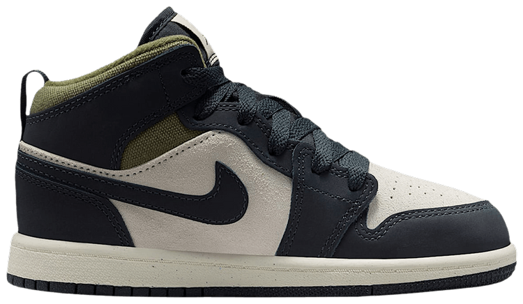Air Jordan 1 Mid SE PS Light Orewood Brown Medium Olive